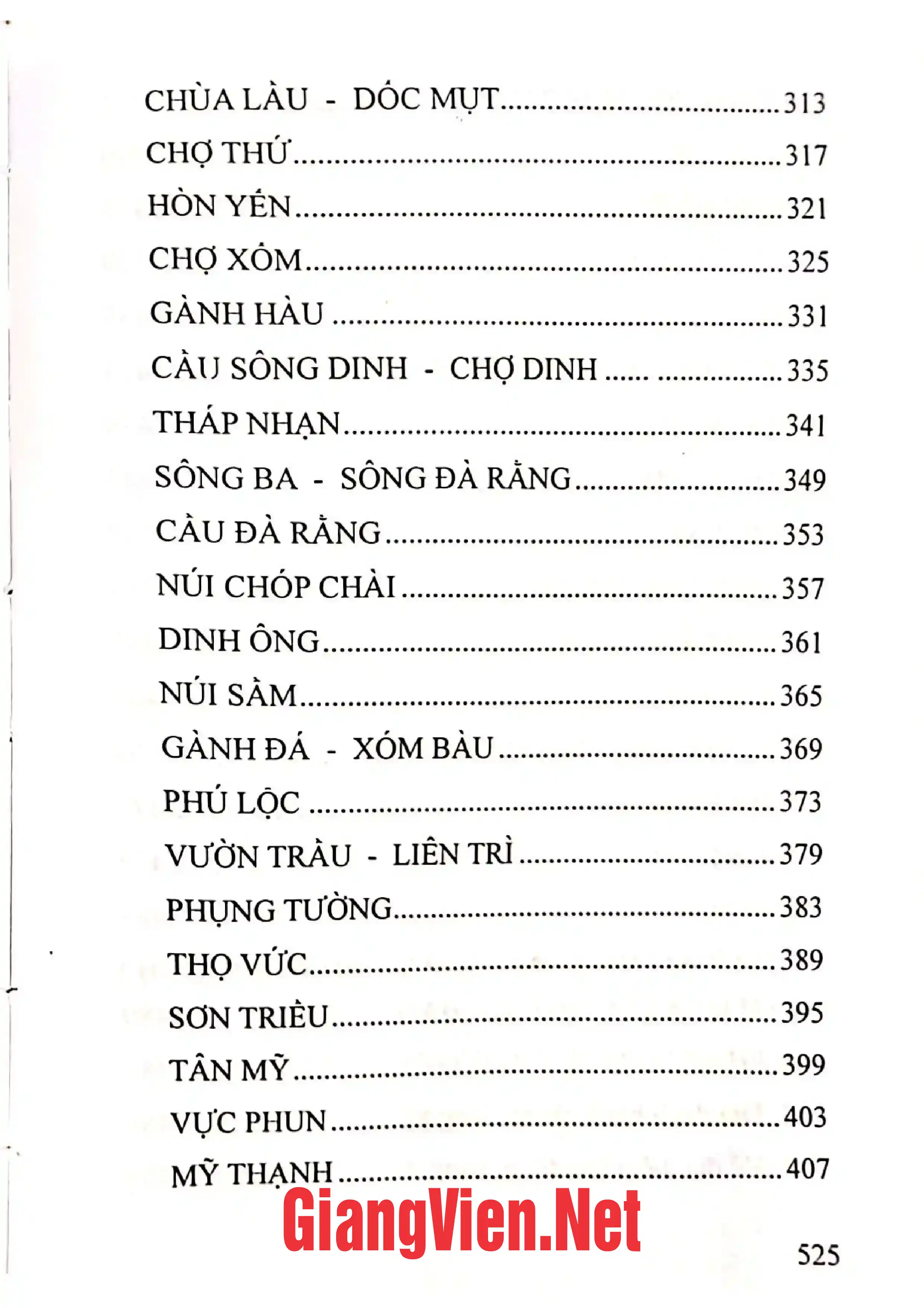 Nội dung trang phụ bản giới thiệu sách Địa danh Phú Yên