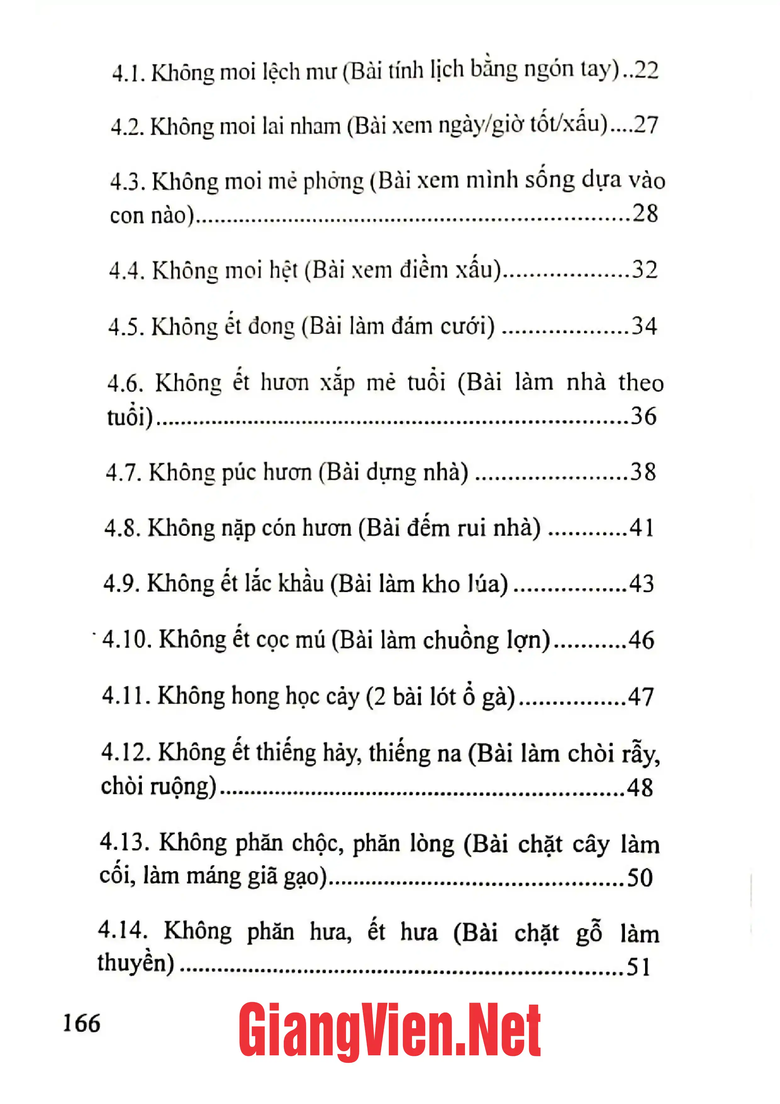 Mục lục chi tiết trang 1 sách Lịch Thái ứng dụng và lễ hội Bà Trầy