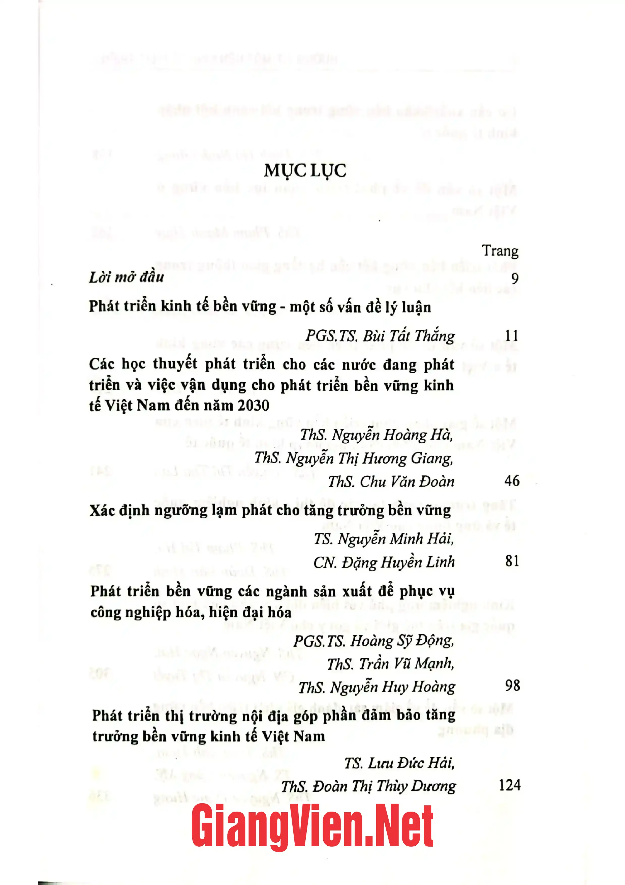 Ảnh minh họa nội dung cuốn sách: Hướng tới một nền kinh tế phát triển bền vững