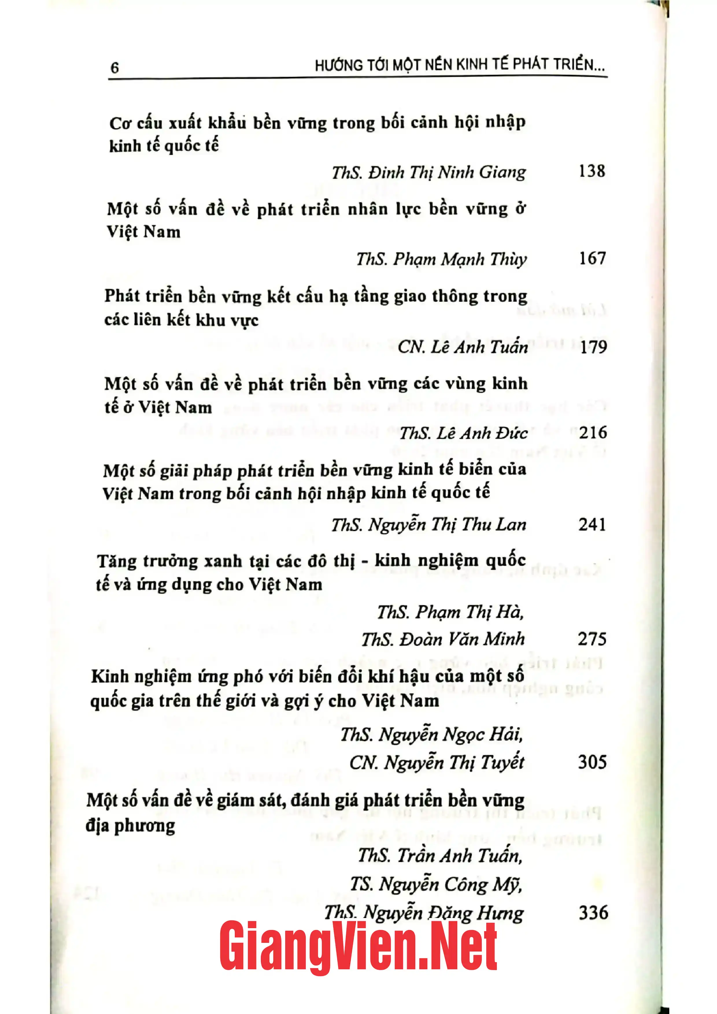 Ảnh minh họa nội dung cuốn sách: Hướng tới một nền kinh tế phát triển bền vững