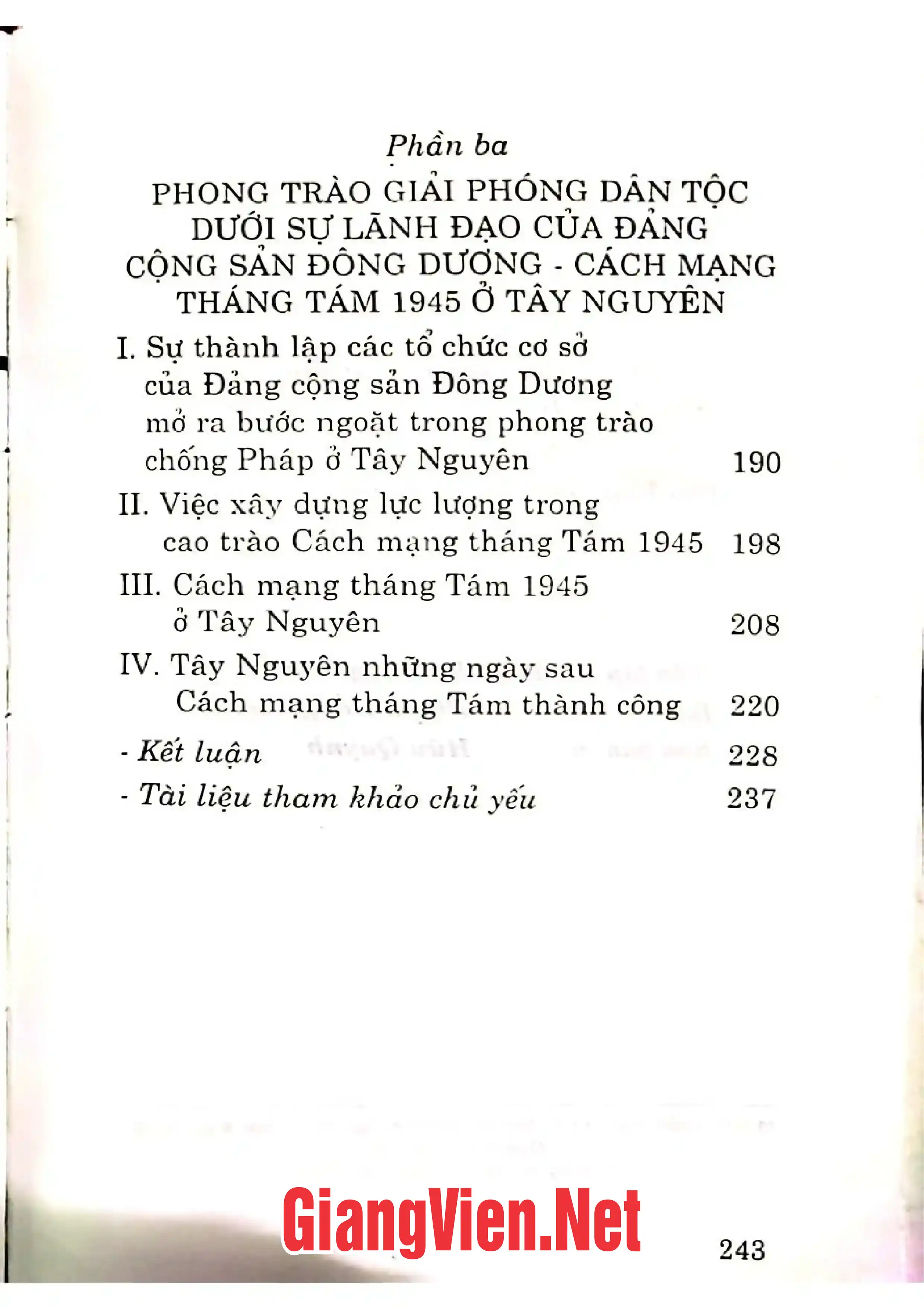 Mục lục chi tiết trang 2 sách Tây Nguyên sử lược: từ thời nguyên thủy đến năm 1945