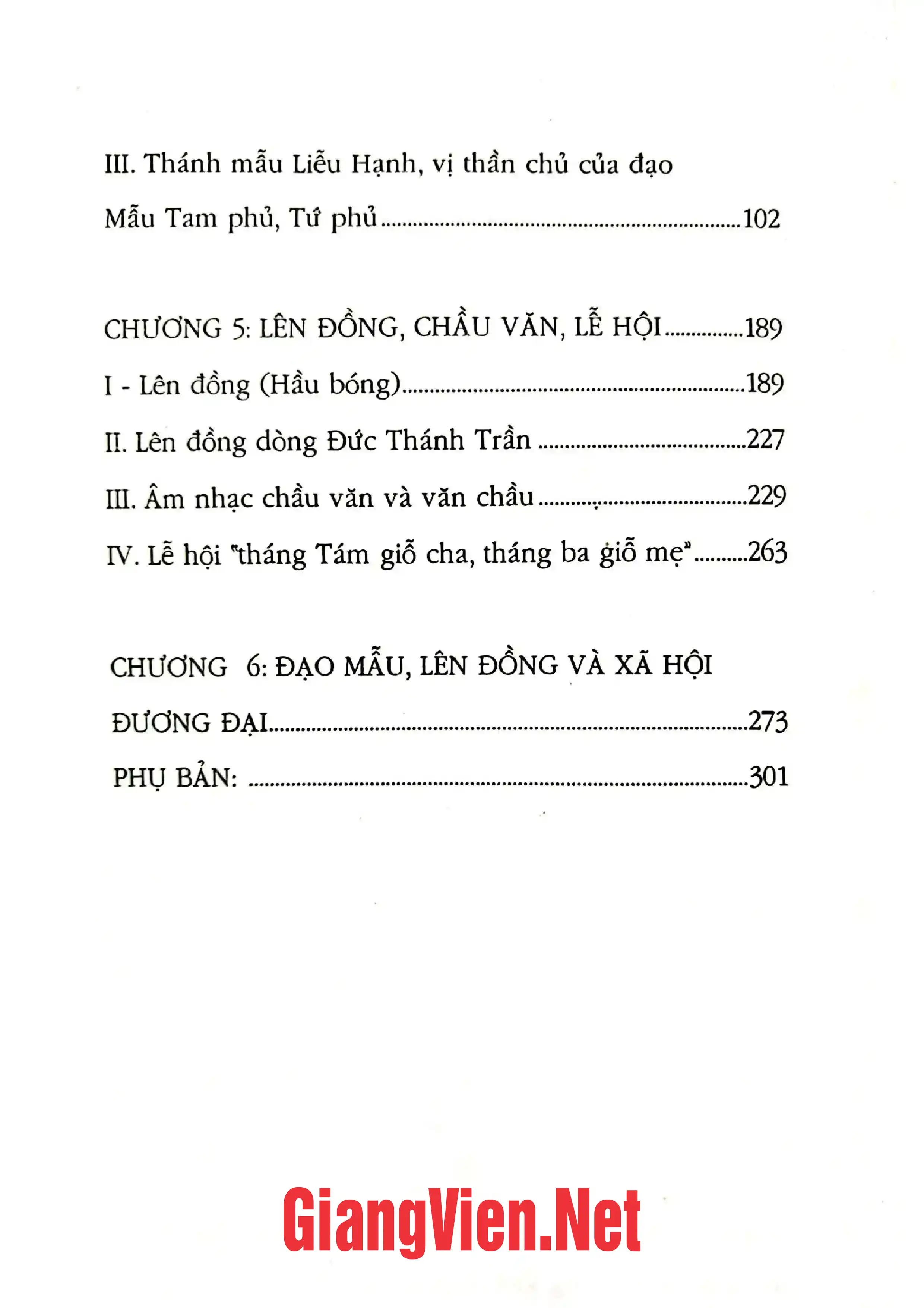 Ảnh minh họa nội dung cuốn sách: Đạo Mẫu tam phủ tứ phủ