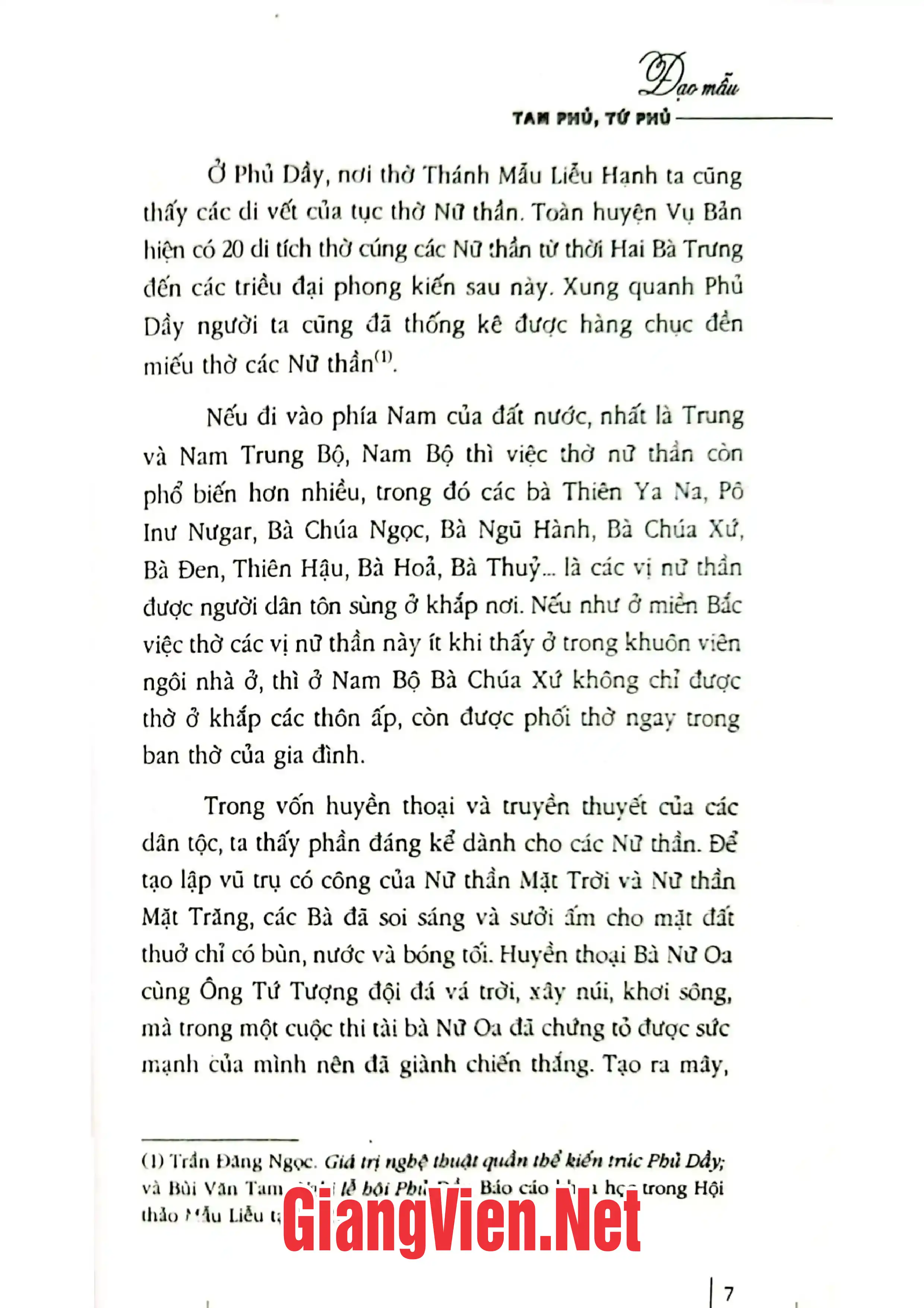 Ảnh minh họa nội dung cuốn sách: Đạo Mẫu tam phủ tứ phủ