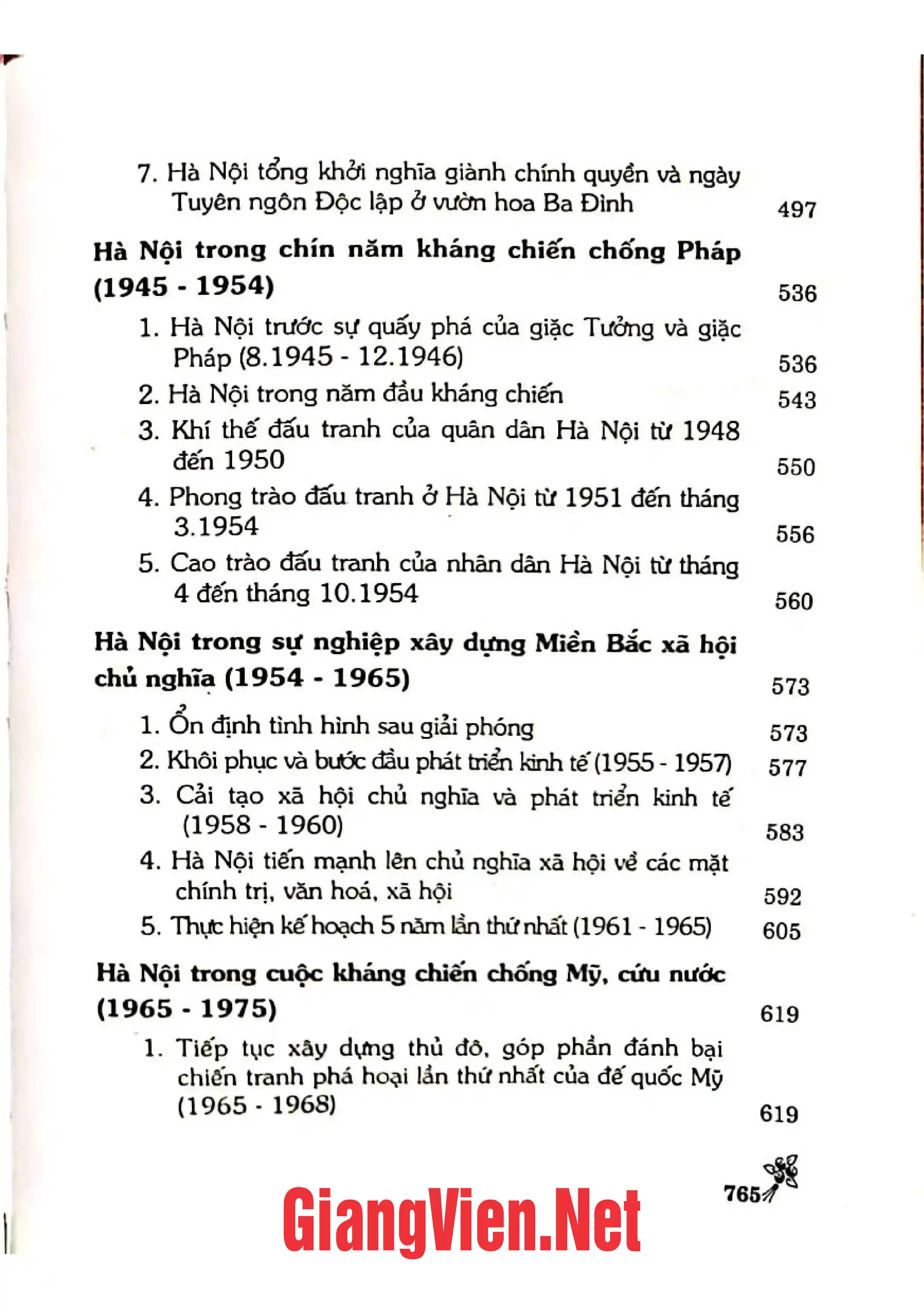 Mục lục chi tiết trang 2 sách Lược sử Hà Nội