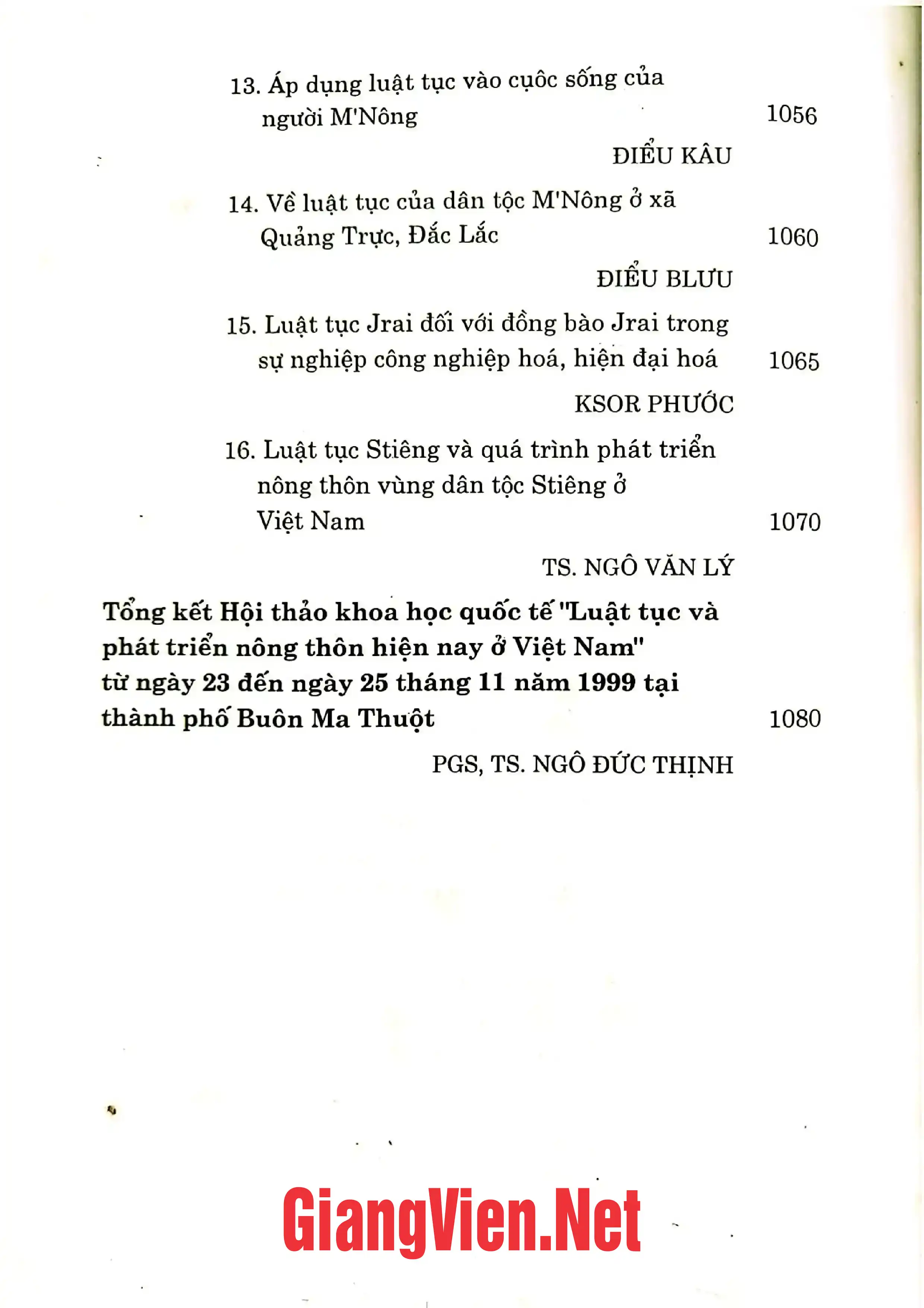 Nội dung mục lục và hình ảnh sách Luật tục và phát triển nông thôn hiện nay ở Việt Nam - Trang 6