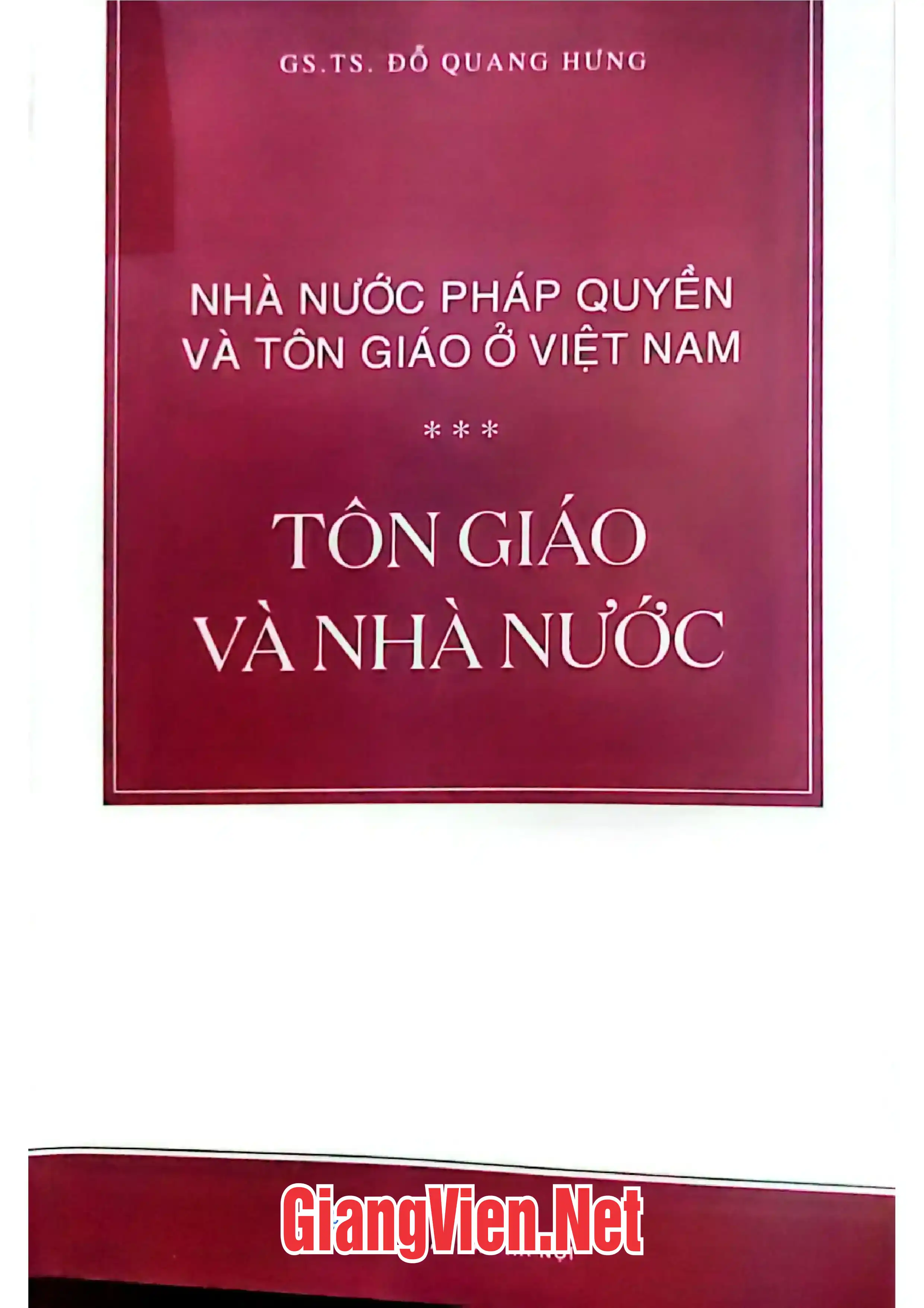 Ảnh bìa của Nhà nước pháp quyền và tôn giáo ở Việt Nam - Tôn giáo và nhà nước