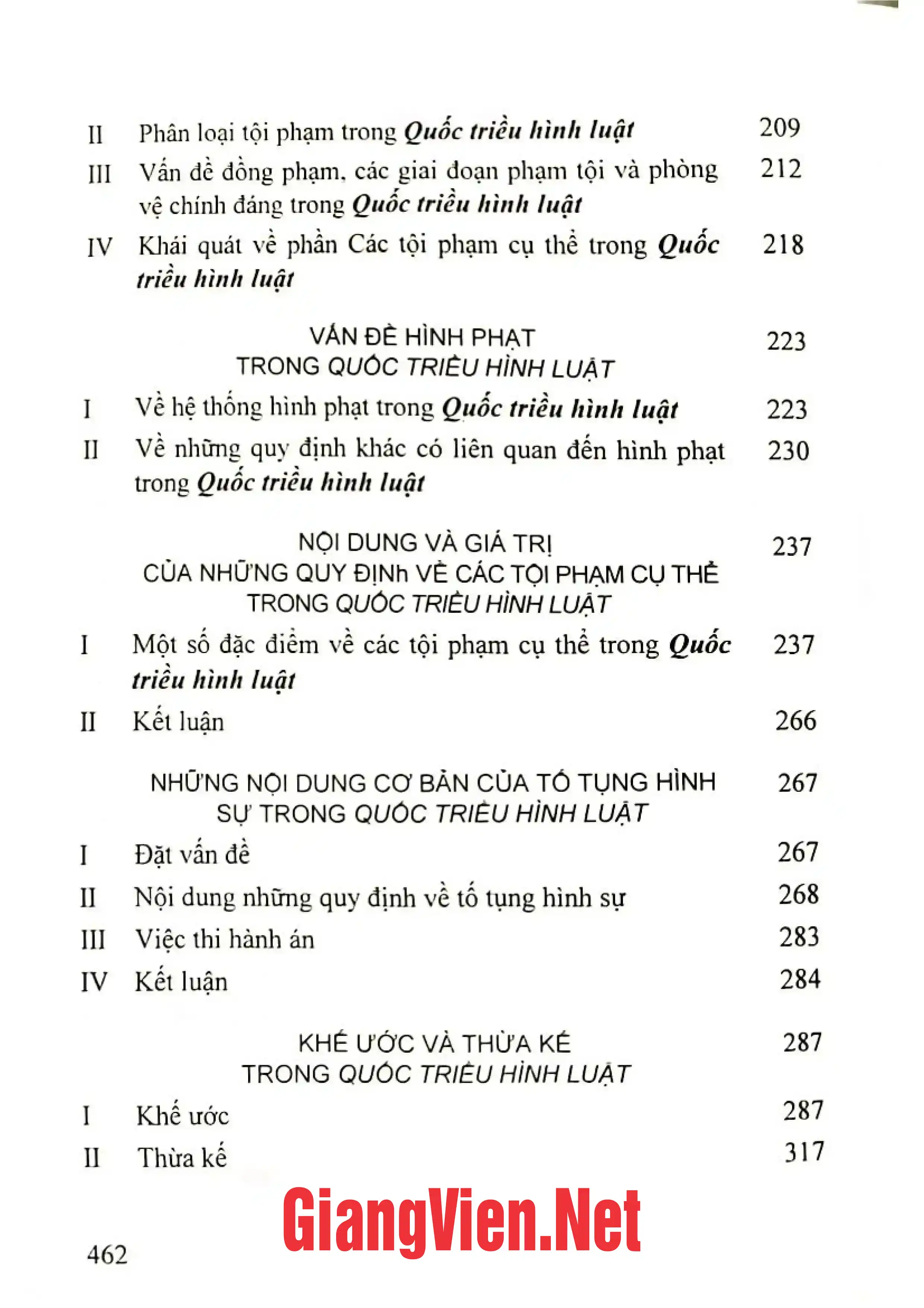Mục lục chi tiết trang 2 sách Quốc triều hình luật: Lịch sử hình thành, nội dung và giá trị