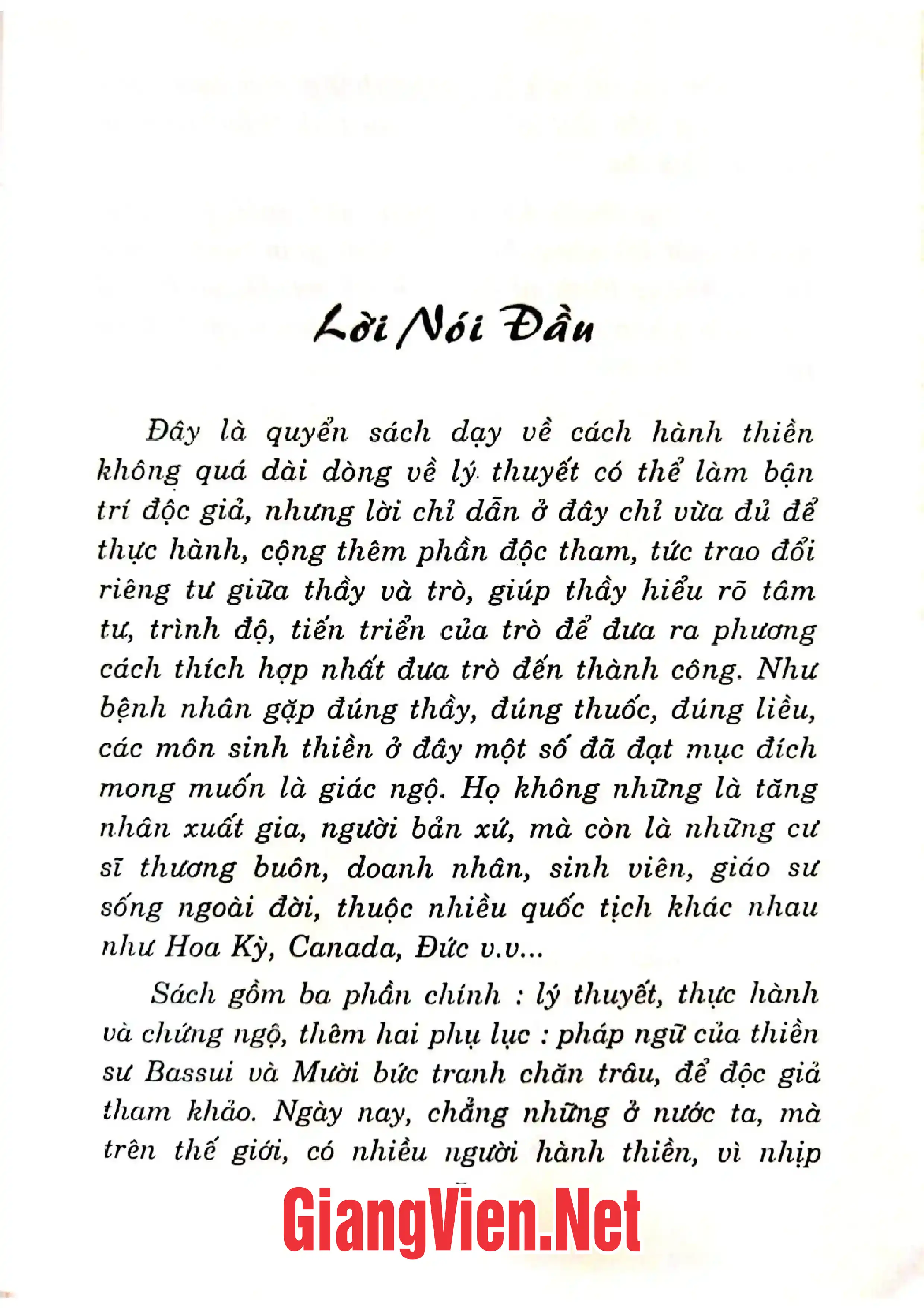 Ảnh minh họa nội dung cuốn sách: Một lối hành Thiền