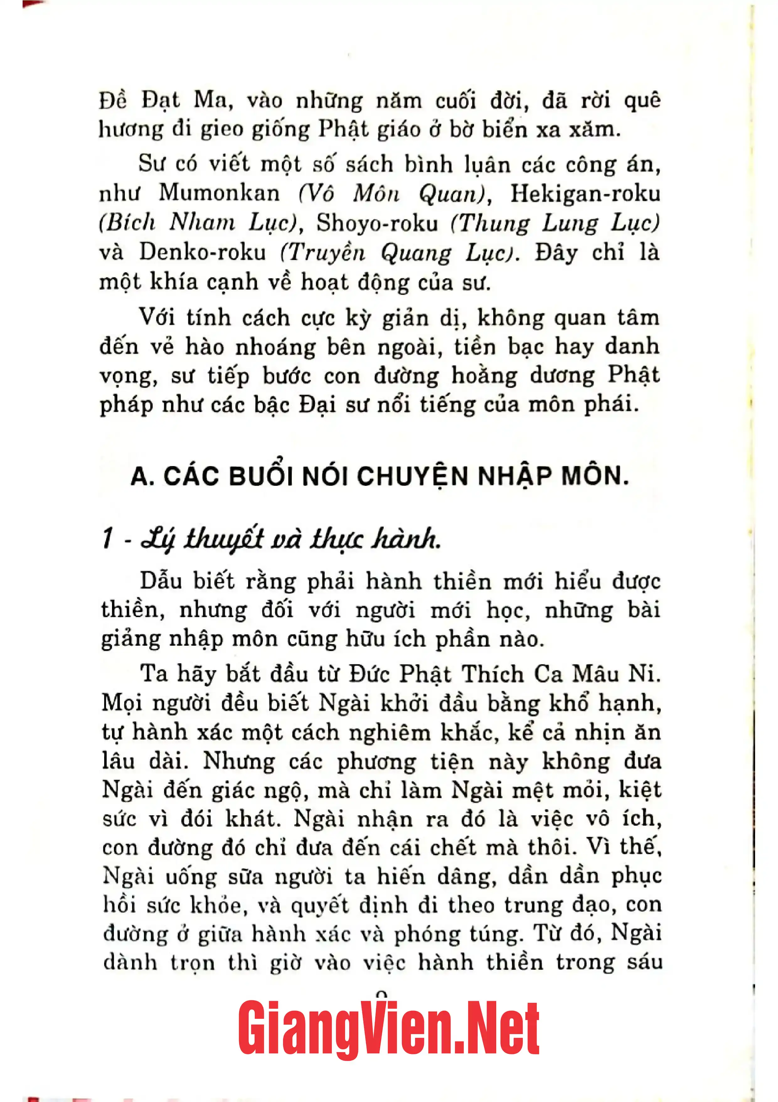 Ảnh minh họa nội dung cuốn sách: Một lối hành Thiền