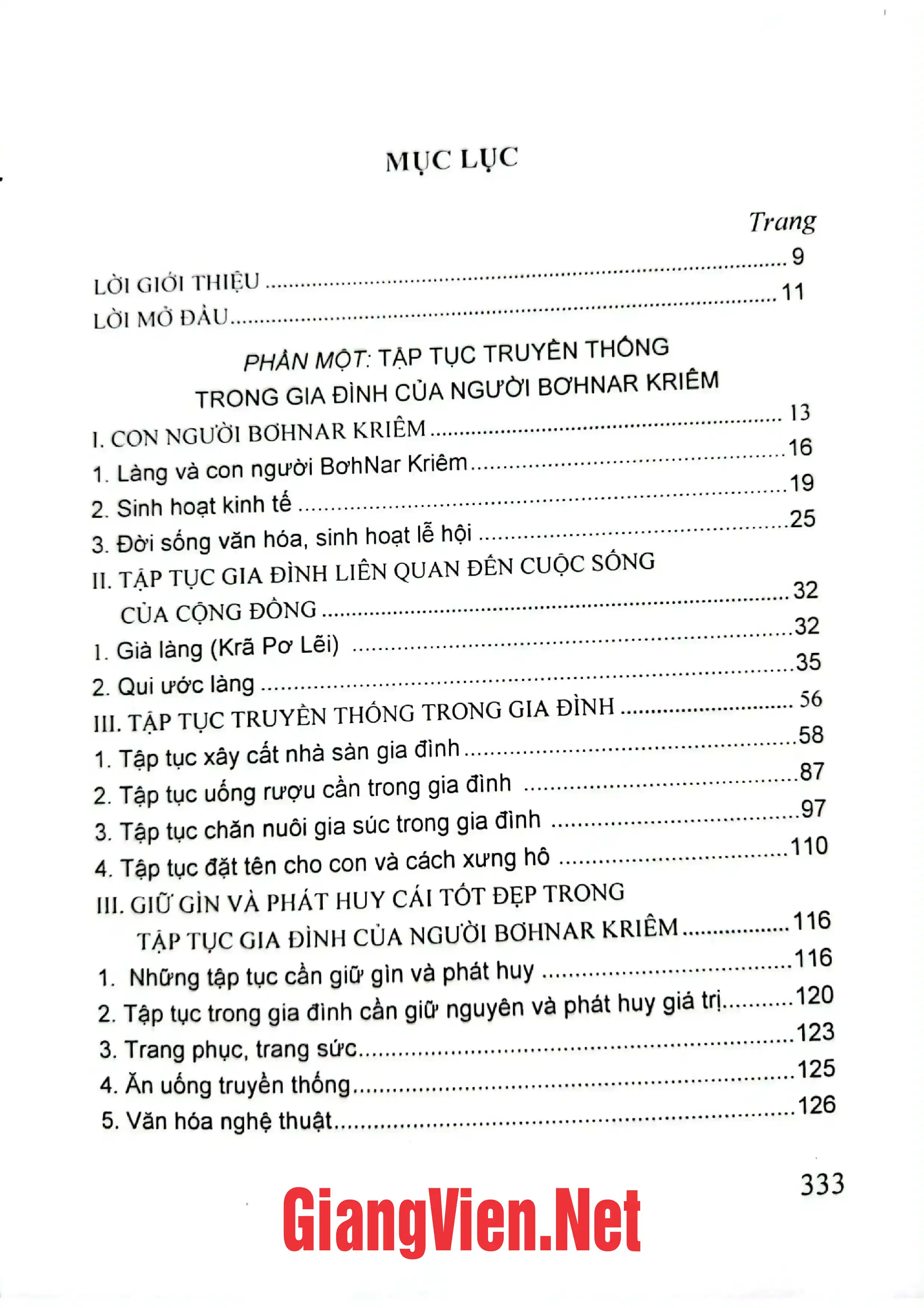 Trang bìa chính thức sách Tập tục truyền thống của người BơHnar Kriêm