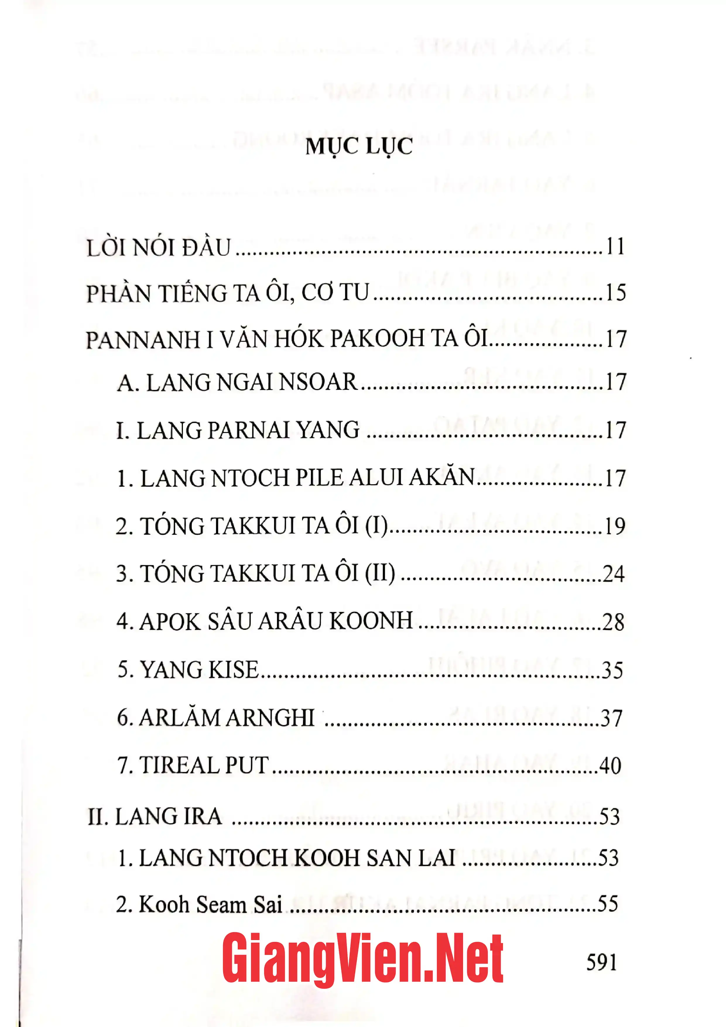 Trang bìa chính thức sách Văn hóa dân gian các dân tộc ít người ở Thừa Thiên Huế Song ngữ Việt - Ta ôi, Việt - Cơ Tu Quyển 2