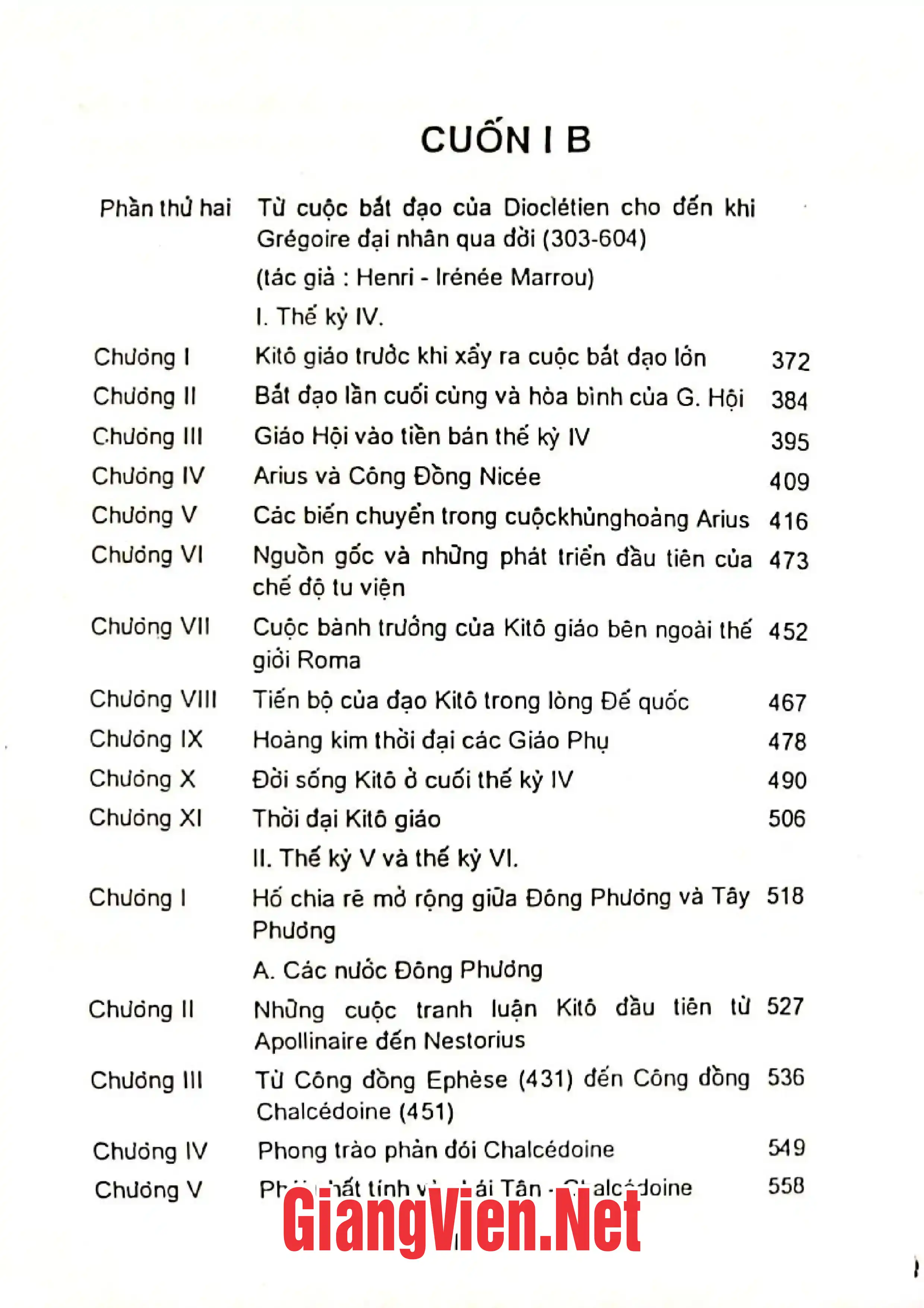 Ảnh minh họa nội dung cuốn sách: Tân lịch sử giáo hội, Cuốn I A Từ xuất xứ cho đến cuối thế kỷ III -303
