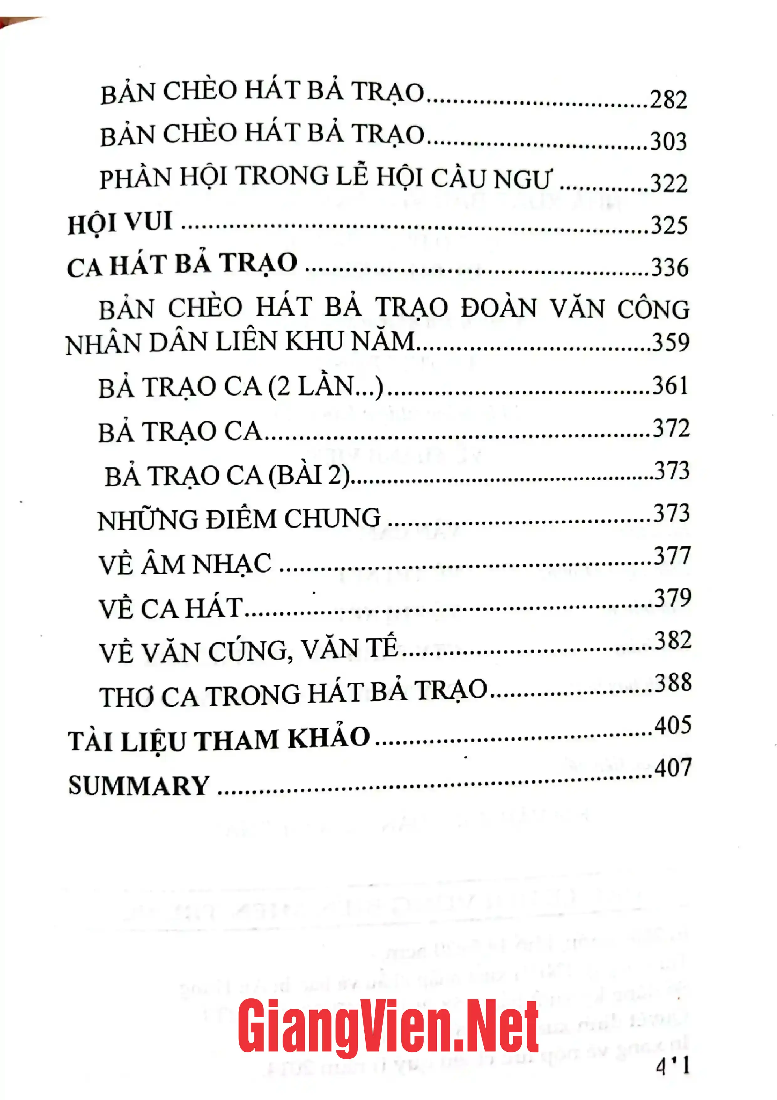 Mục lục chi tiết trang 2 sách Các lễ hội vùng biển miền Trung