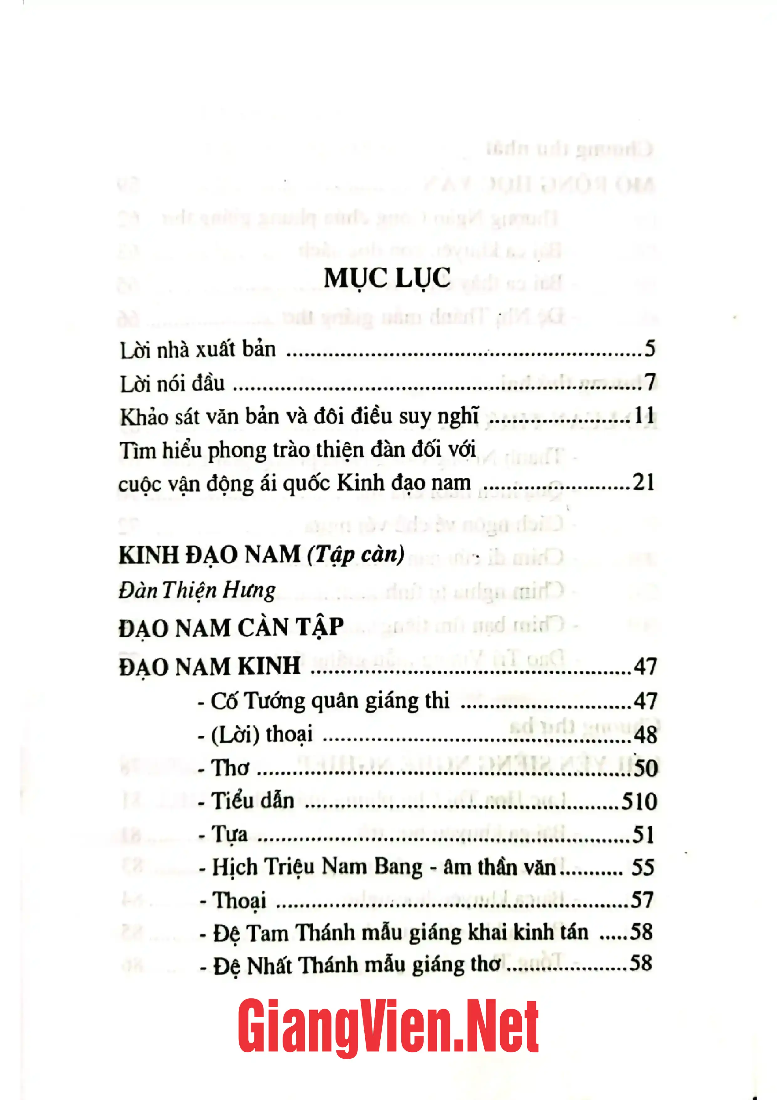 Trang bìa chính thức sách Kinh Đạo Nam