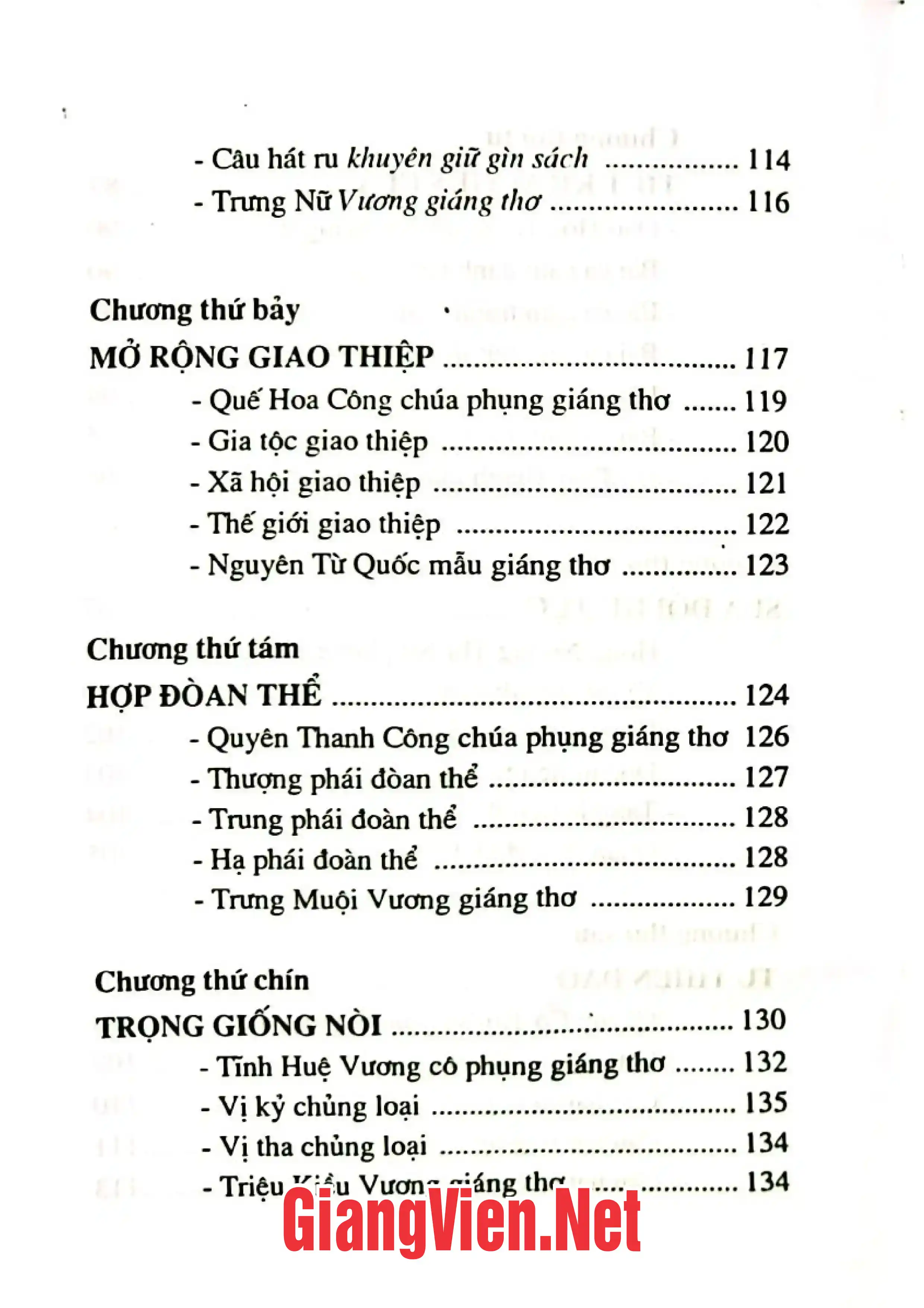 Mục lục chi tiết trang 3 sách Kinh Đạo Nam