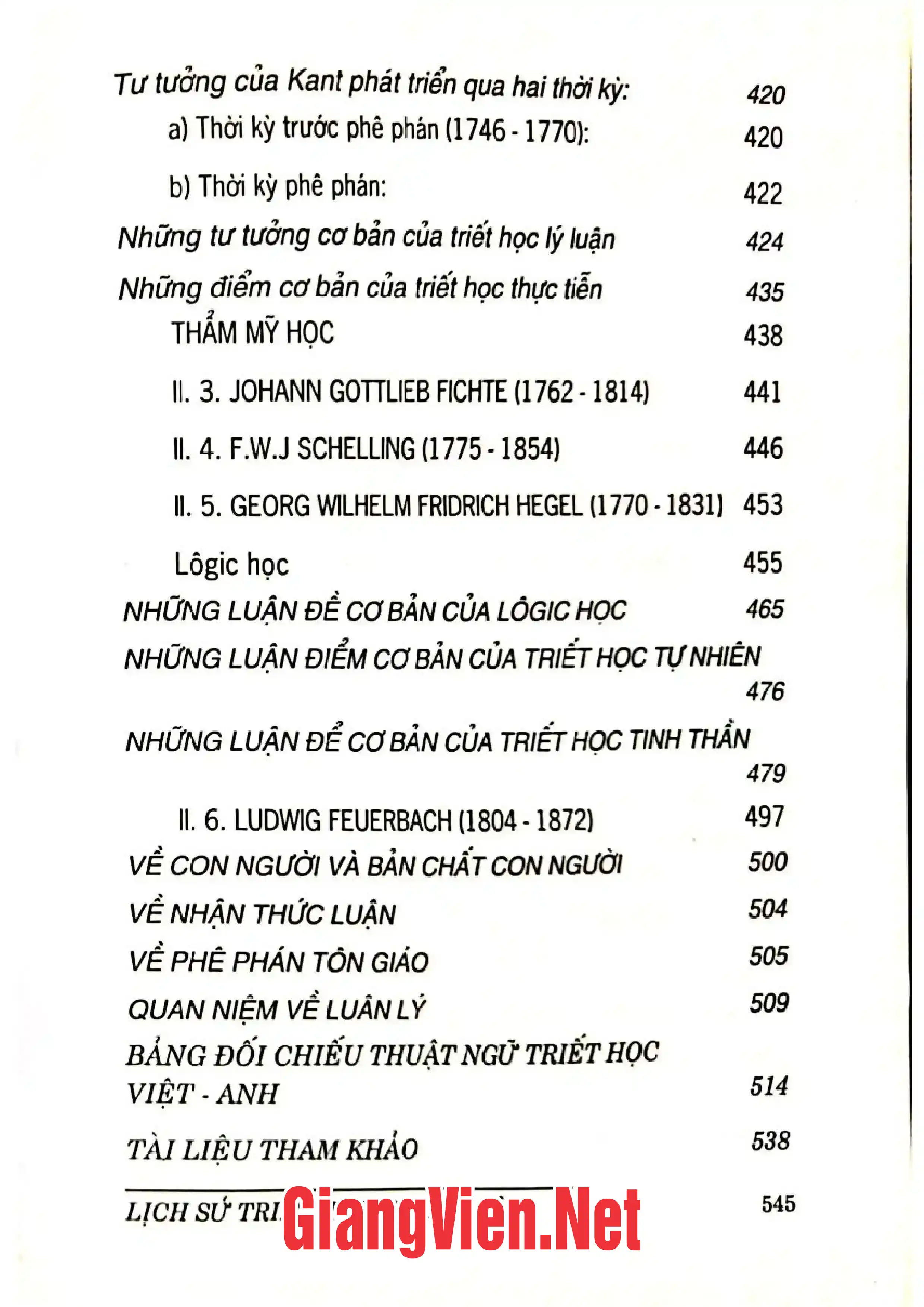 Nội dung trang phụ bản giới thiệu sách Lịch sử triết học phương Tây