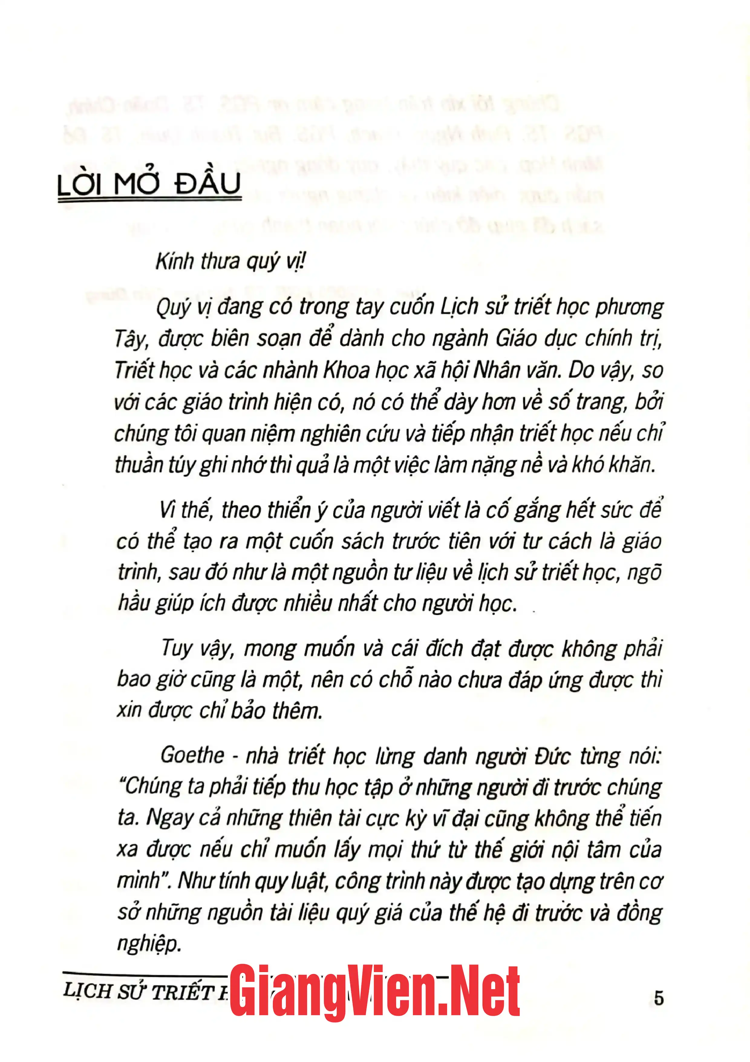 Nội dung mục lục và hình ảnh sách Lịch sử triết học phương Tây - Trang 5
