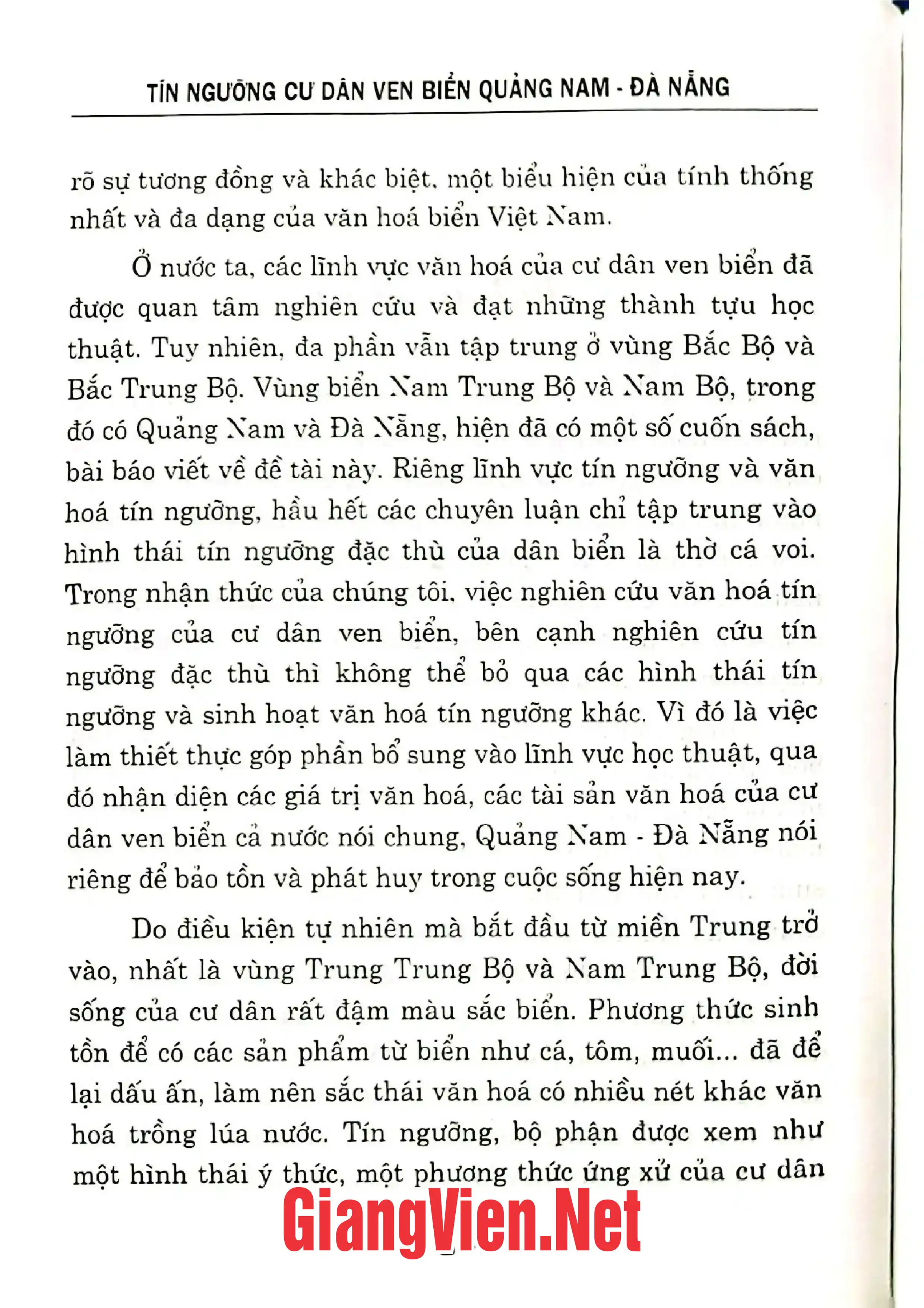 Mục lục chi tiết trang 2 sách Tín ngưỡng cư dân ven biển Quảng Nam - Đà Nẵng, Hình thái, đặc trưng và giá trị
