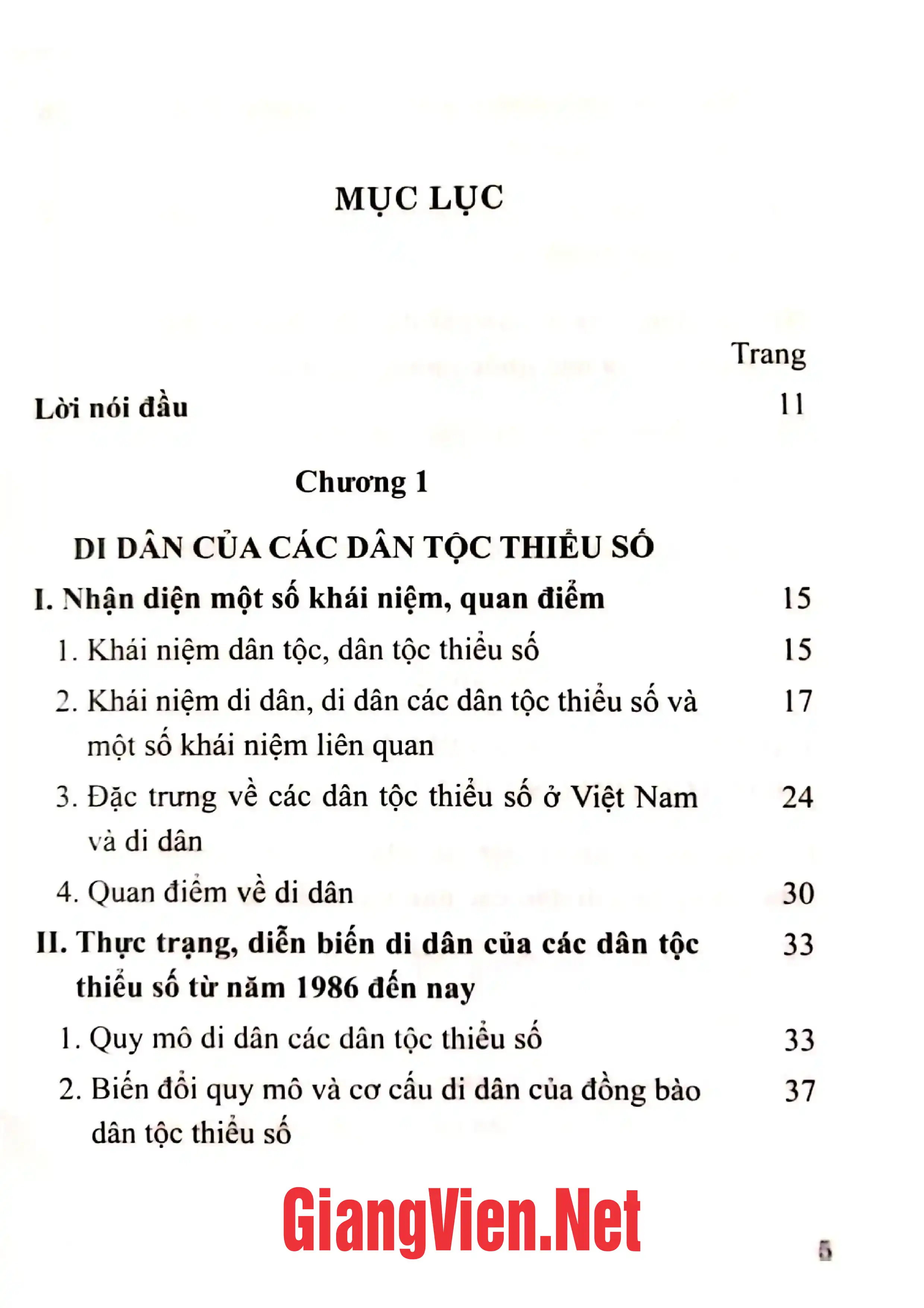 Trang bìa chính thức sách Di dân của các dân tộc thiểu số những vấn đề đặt ra và giảiphaps