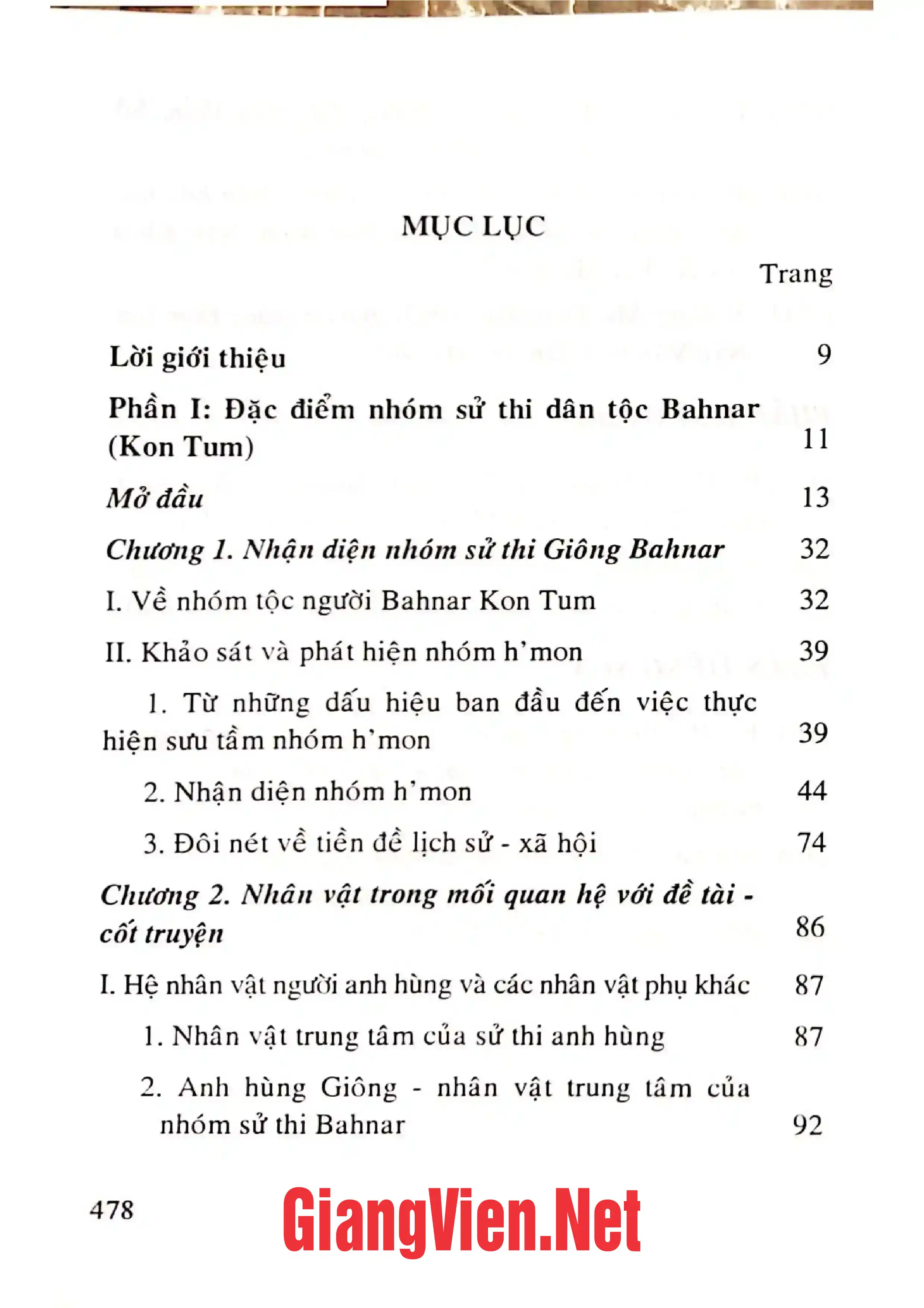 Trang bìa chính thức sách Nhóm sử thi giông Bahnar
