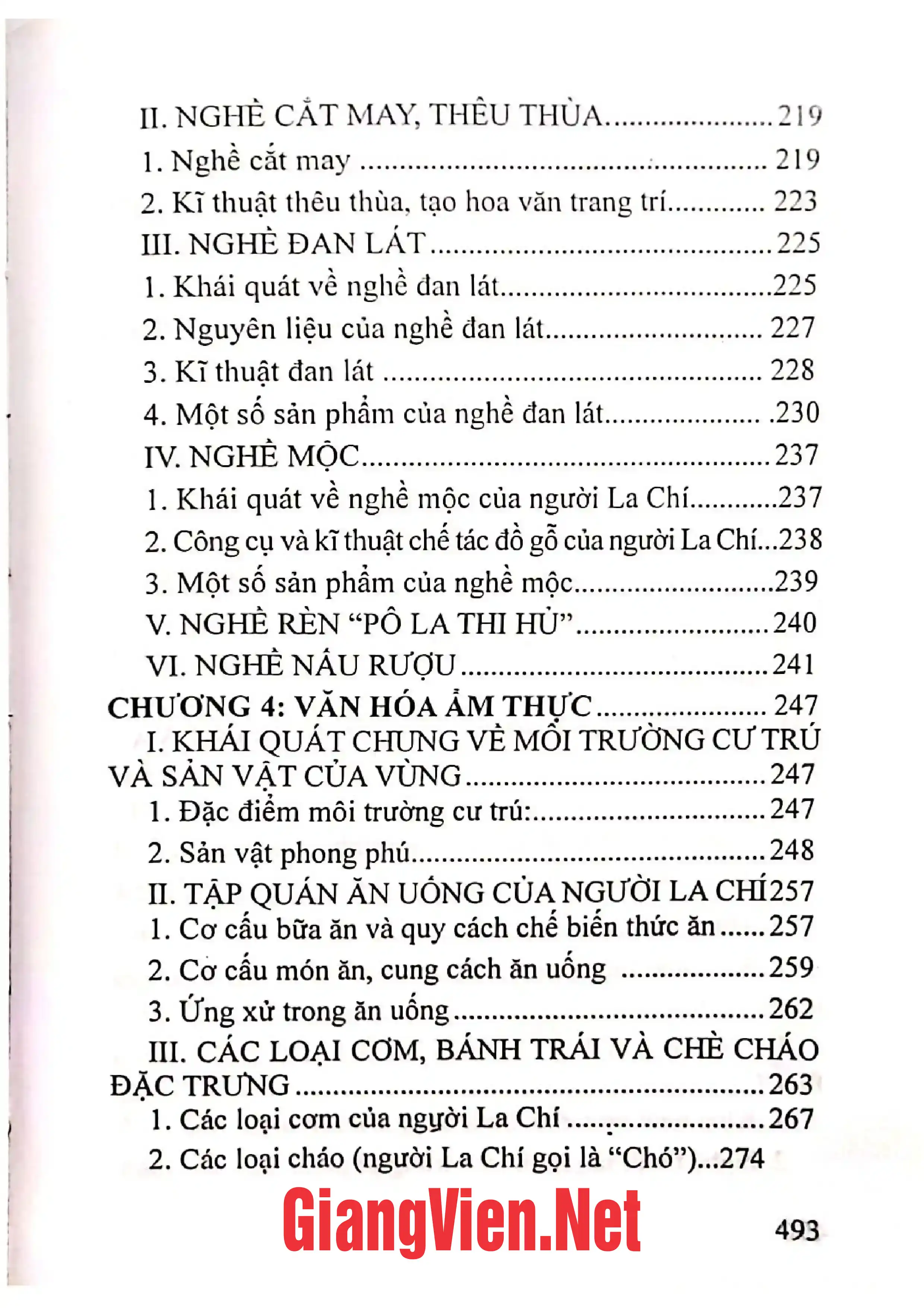 Mục lục chi tiết trang 2 sách Văn hóa dân gian người La Chí Quyển 1