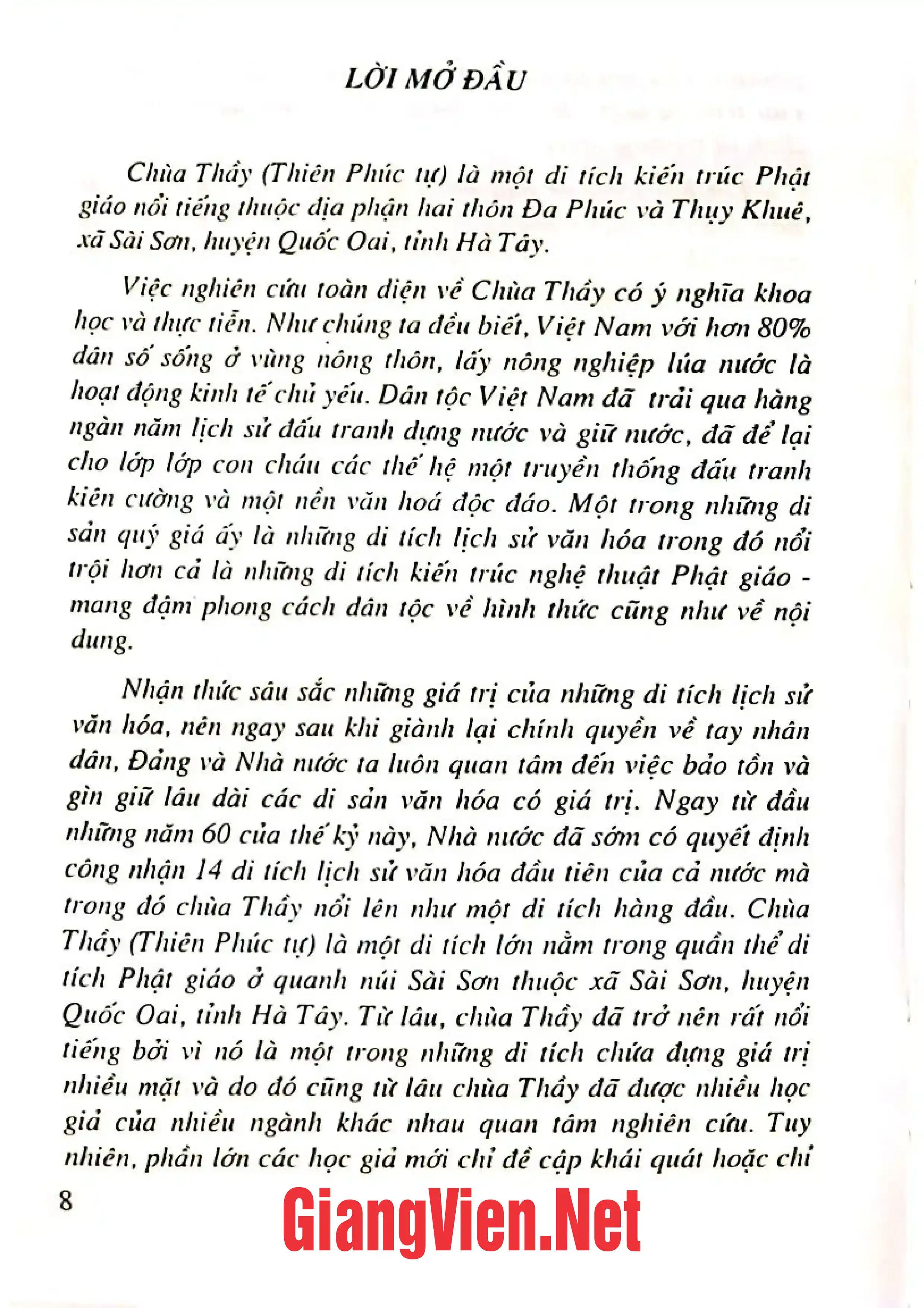 Ảnh minh họa nội dung cuốn sách: Chùa Thầy Thiên Phúc tự