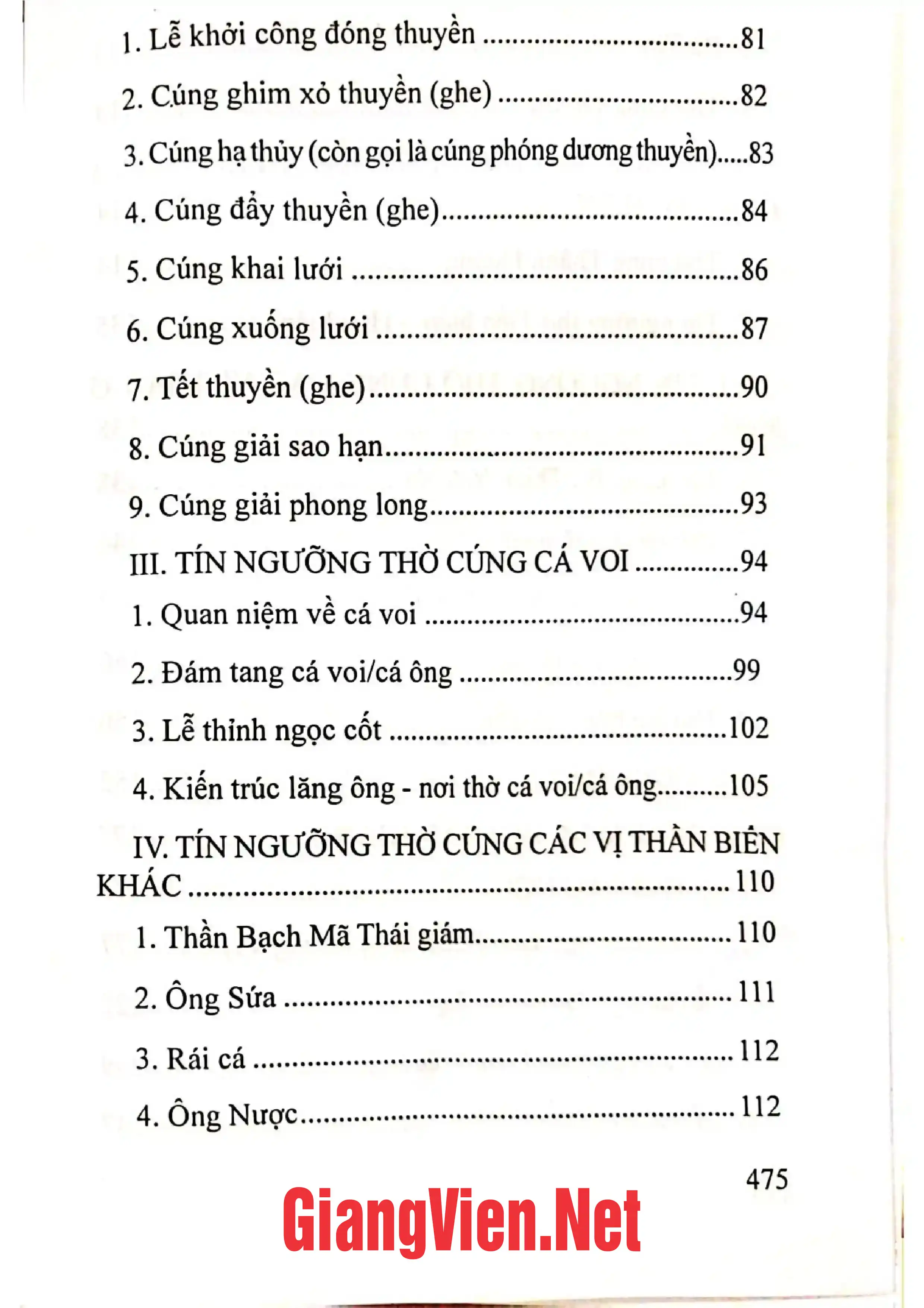 Mục lục chi tiết trang 2 sách Di sản văn hóa dân gian vùng cửa sông Đà Diễn