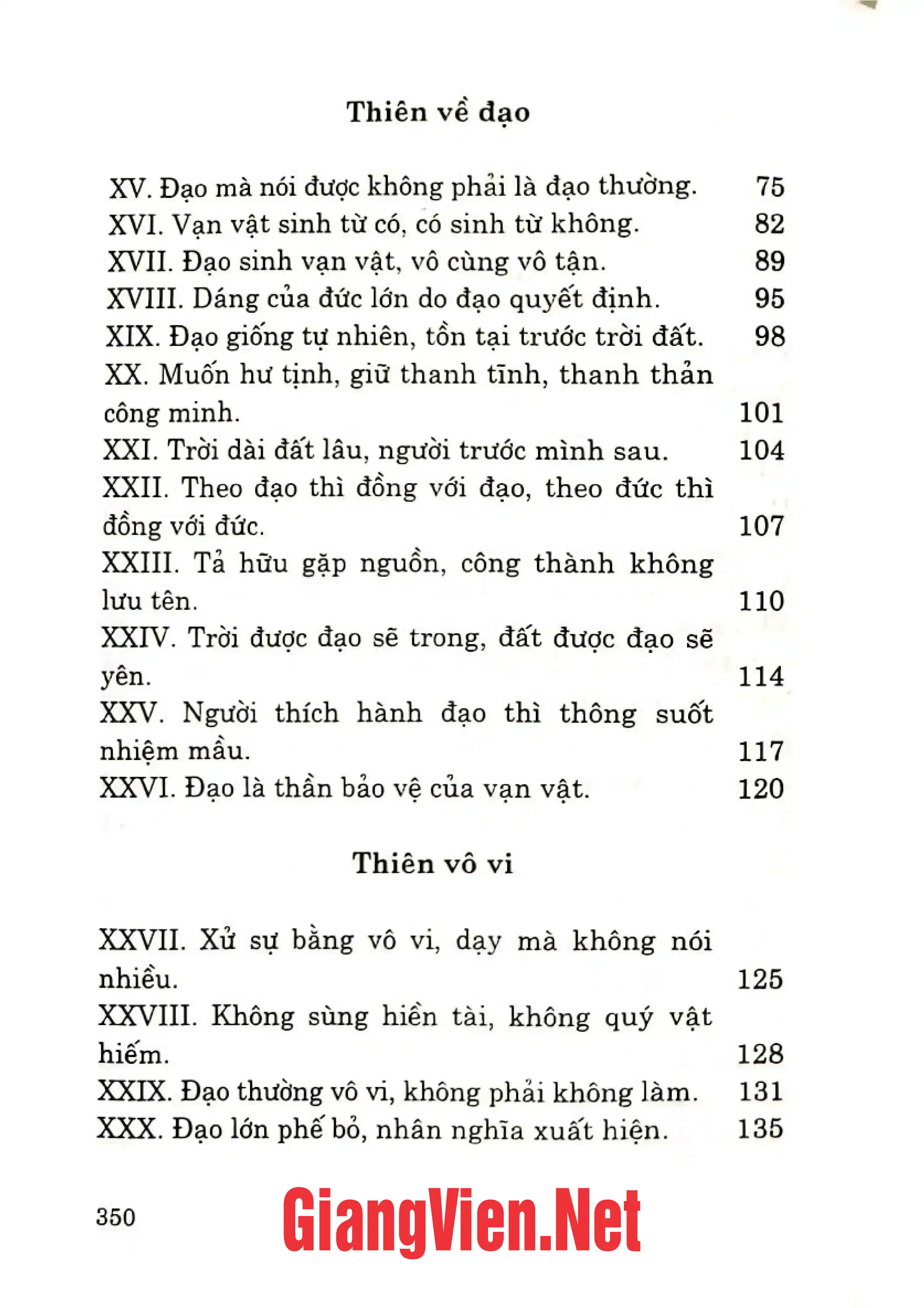 Mục lục chi tiết trang 1 sách Đàm đạo với Lão Tử