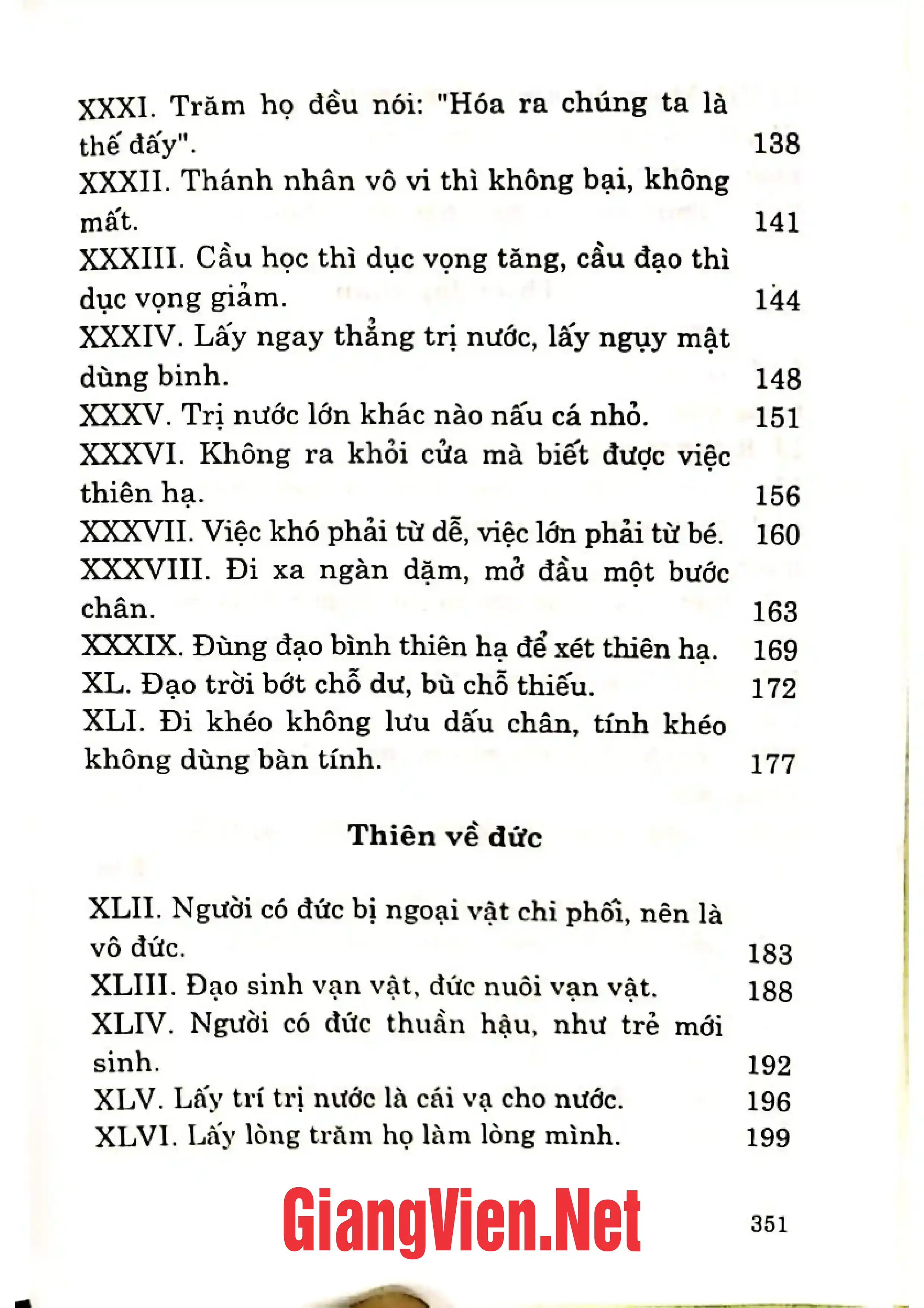 Mục lục chi tiết trang 2 sách Đàm đạo với Lão Tử