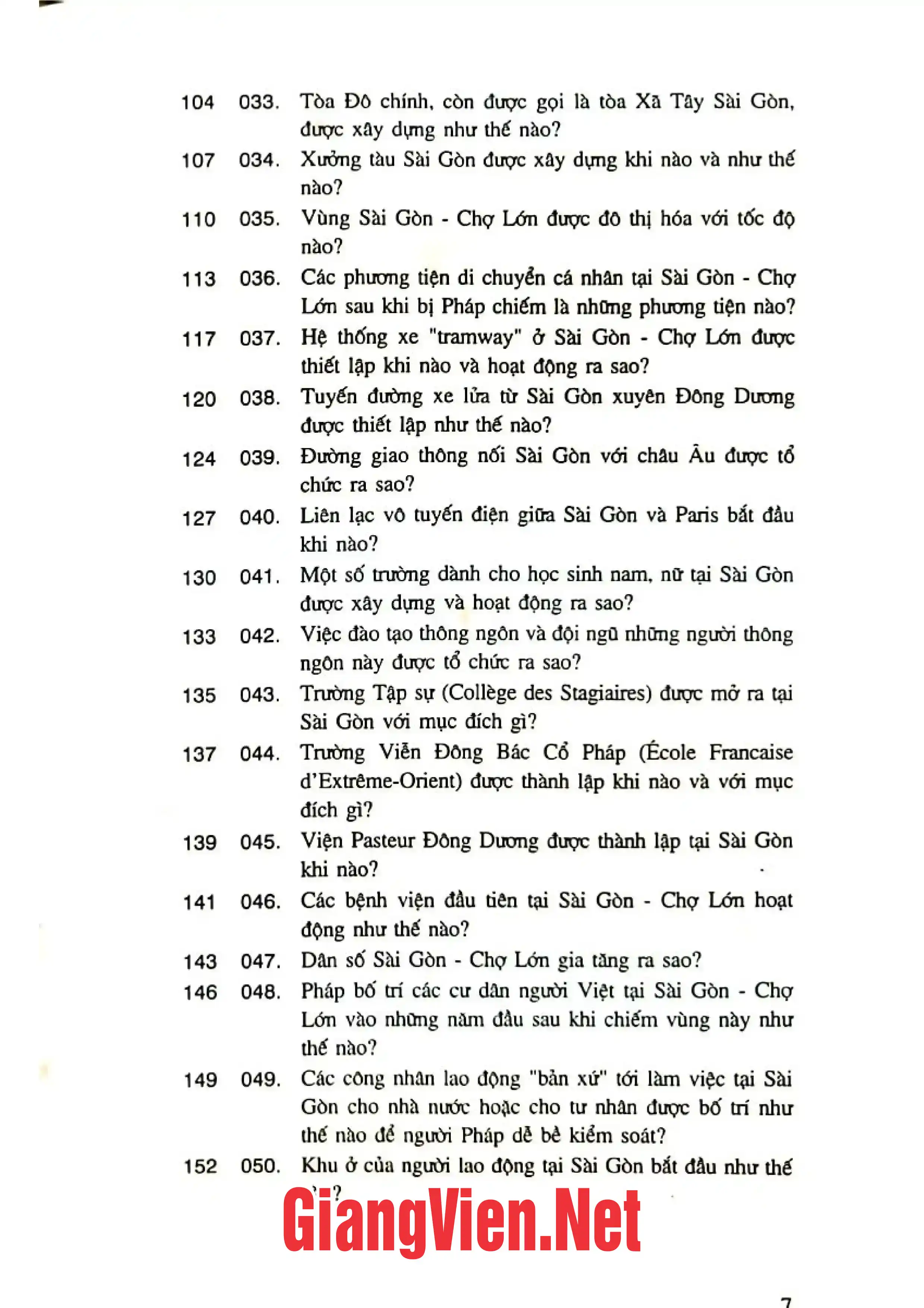 Mục lục chi tiết trang 2 sách Lịch sử Gia định- Sài Gòn thời kỳ 1862 -1945