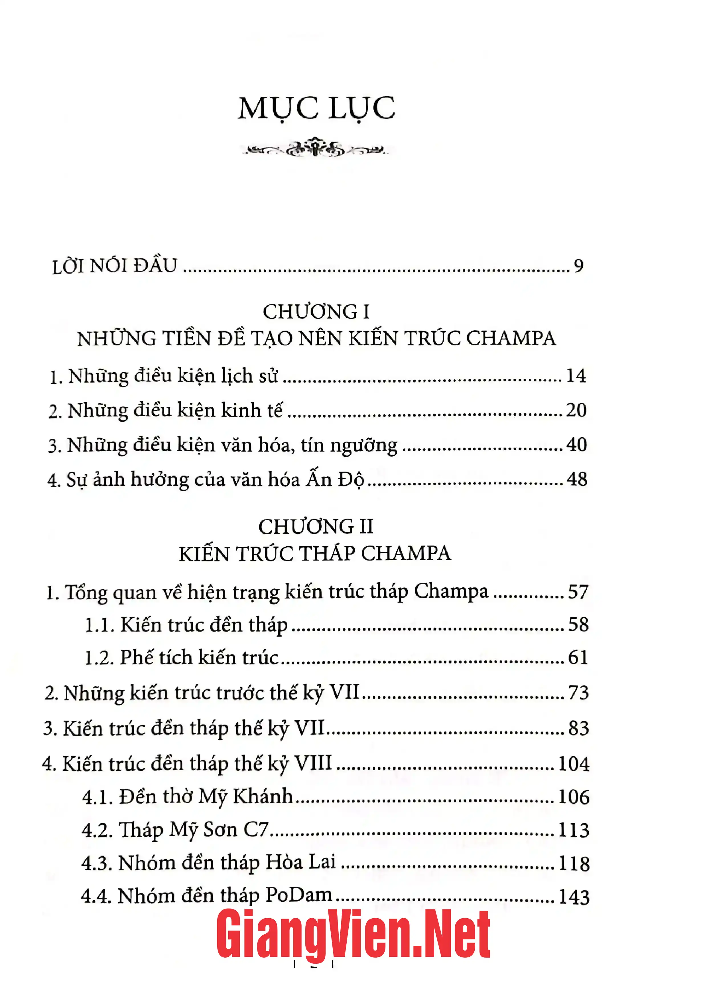 Trang bìa chính thức sách Kiến trúc Champa trong lịch sử