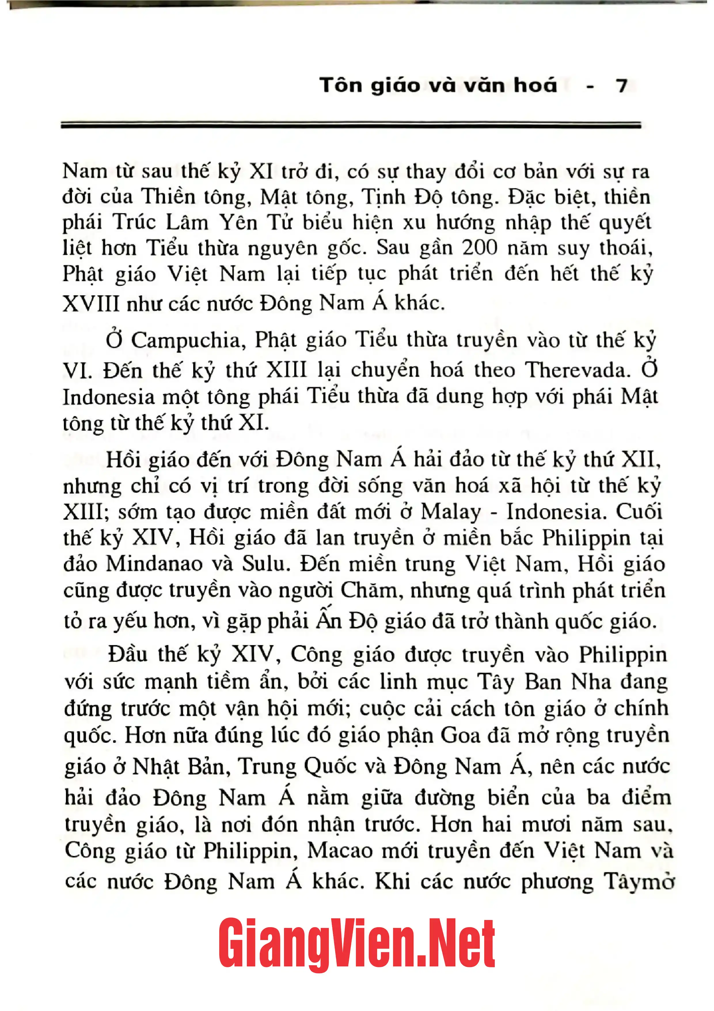 Mục lục chi tiết trang 3 sách Tôn giáo và văn hoá