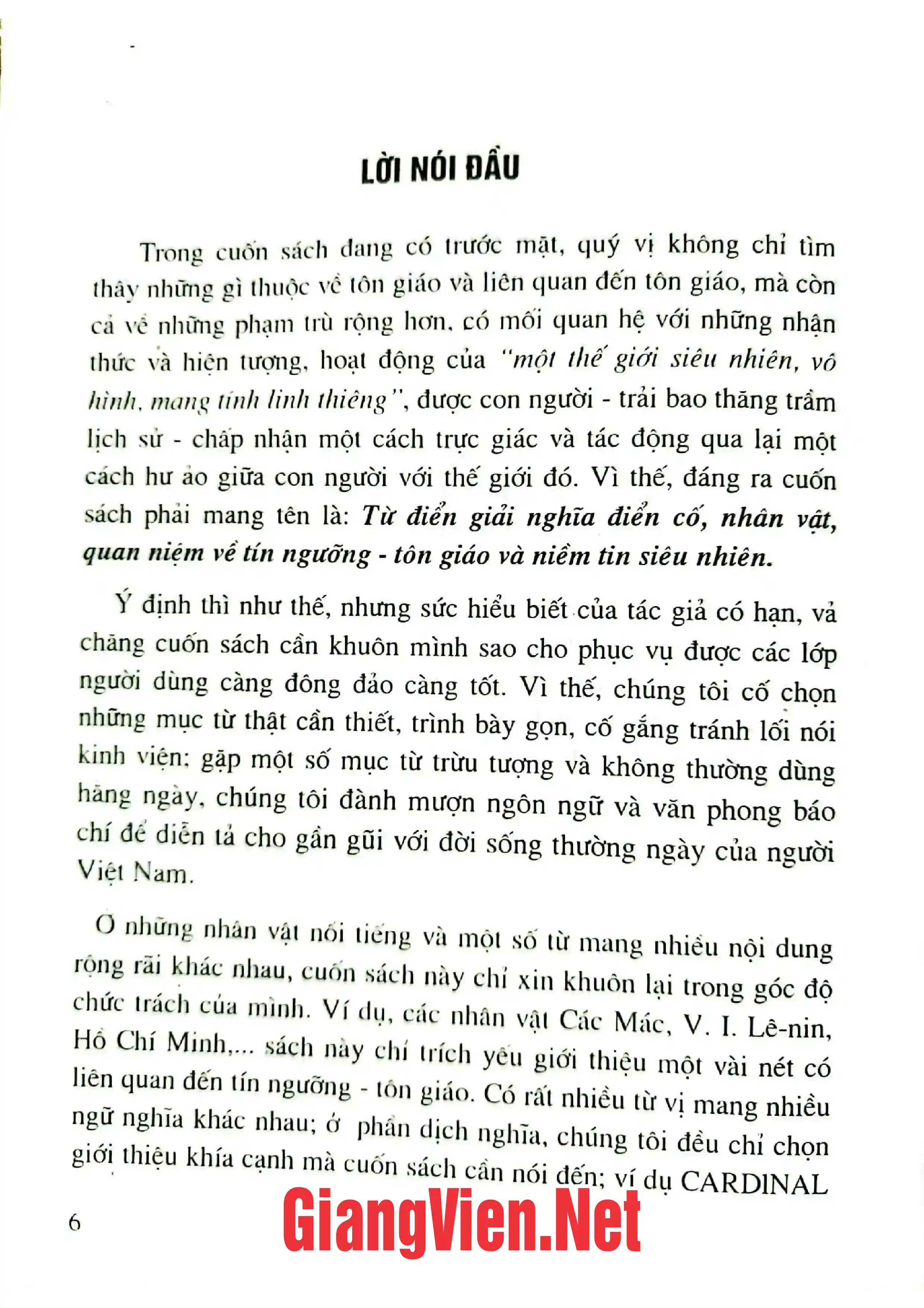 Ảnh minh họa nội dung cuốn sách: Từ điển tôn giáo