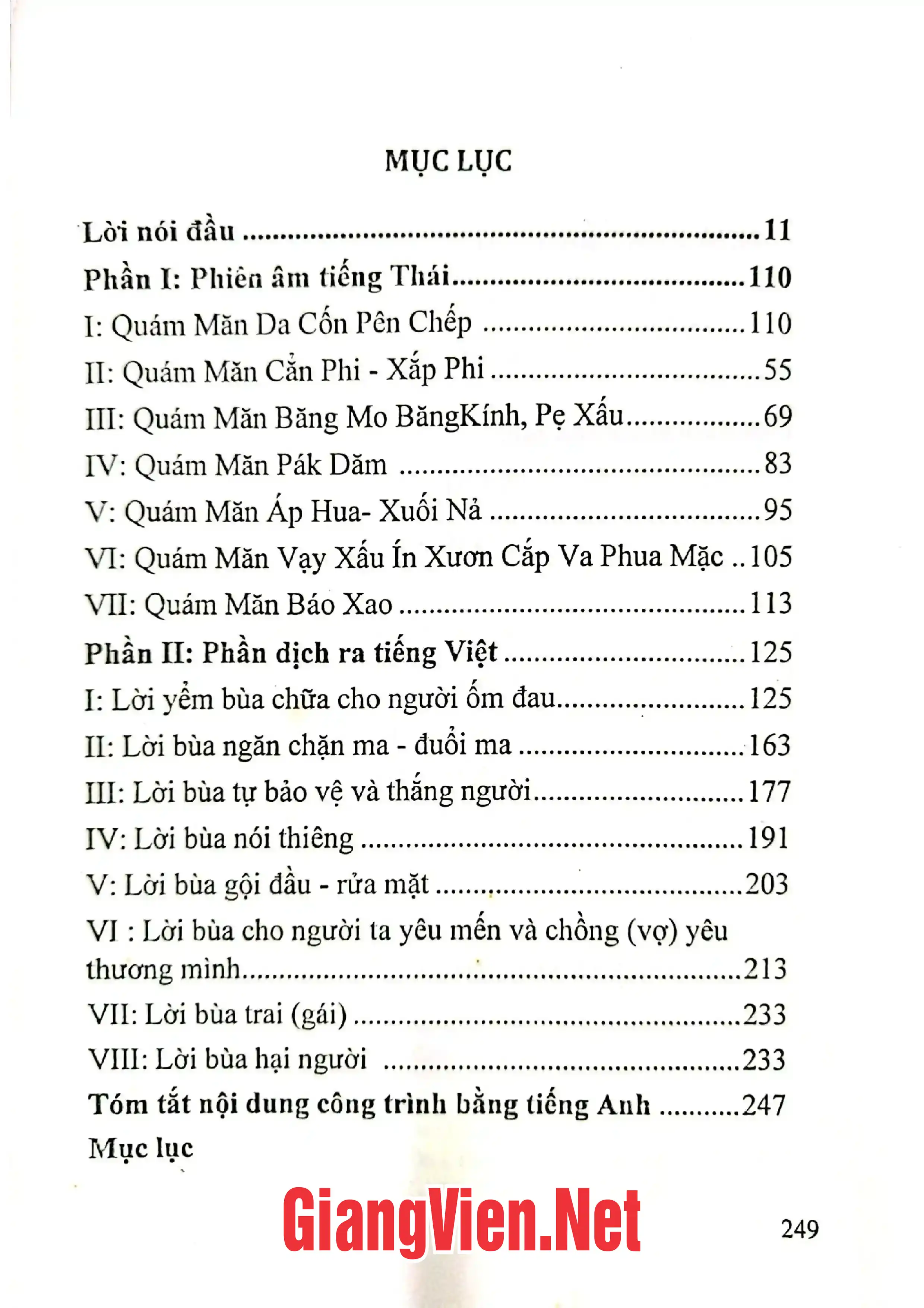 Trang bìa chính thức sách Các hình thức ma thuật, bùa chú của người Thái Đen ở Điện Biên