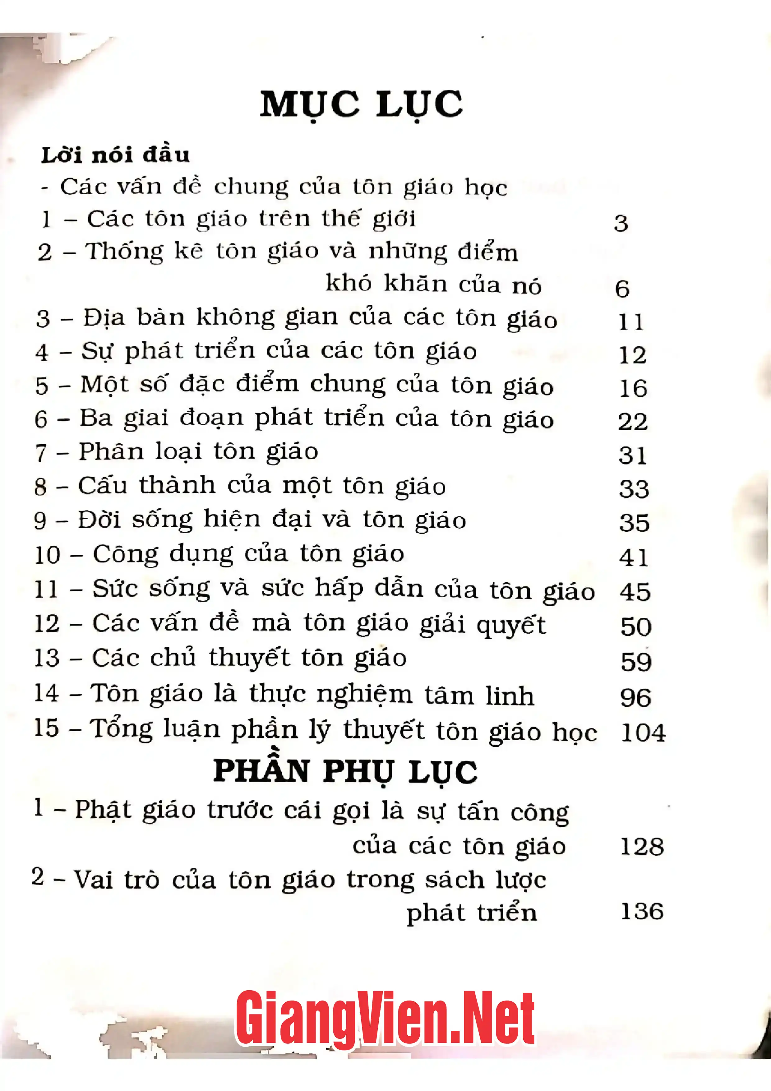 Ảnh minh họa nội dung cuốn sách: Tôn giáo học- phần 1, Lý thuyết tôn giáo học