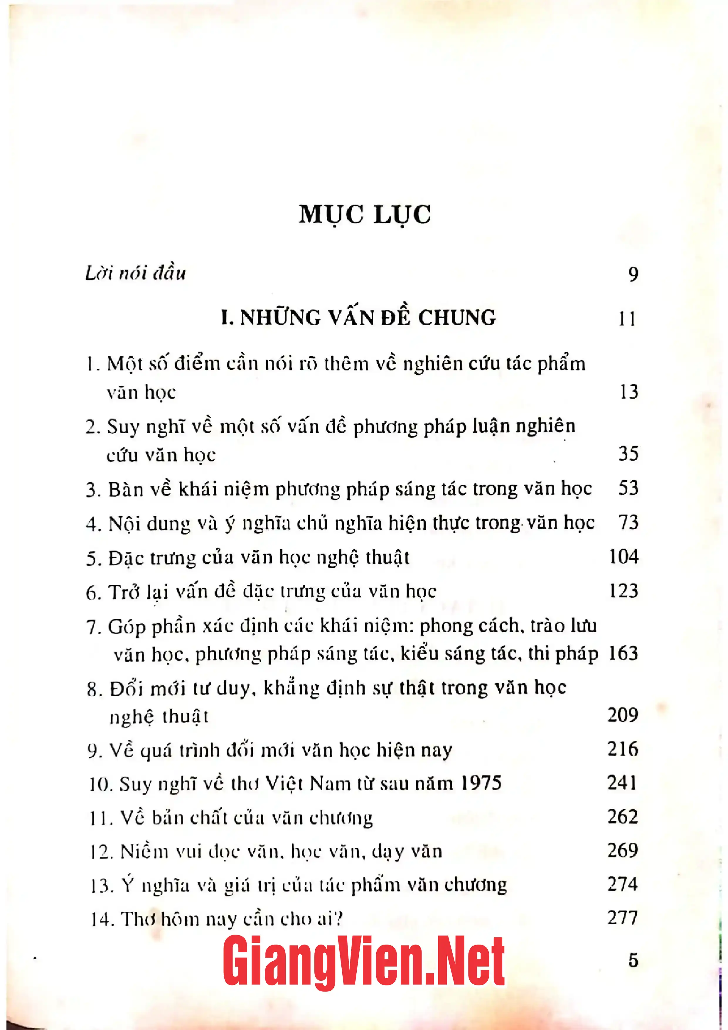 Trang bìa chính thức sách Văn học và văn hoá vấn đề và suy nghĩ