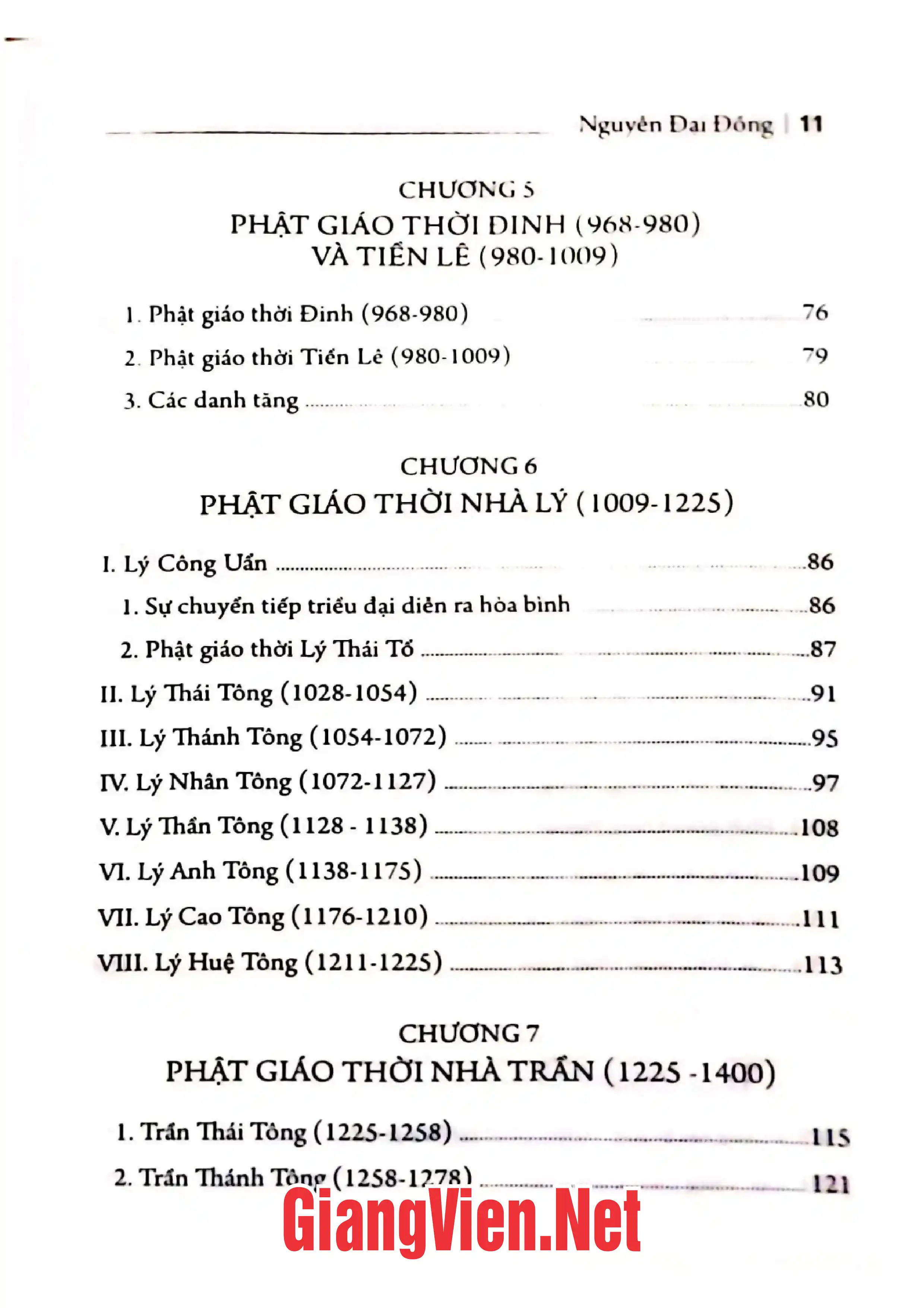 Mục lục chi tiết trang 2 sách Phật giáo Việt Nam từ khởi nguyên đến năm 1981