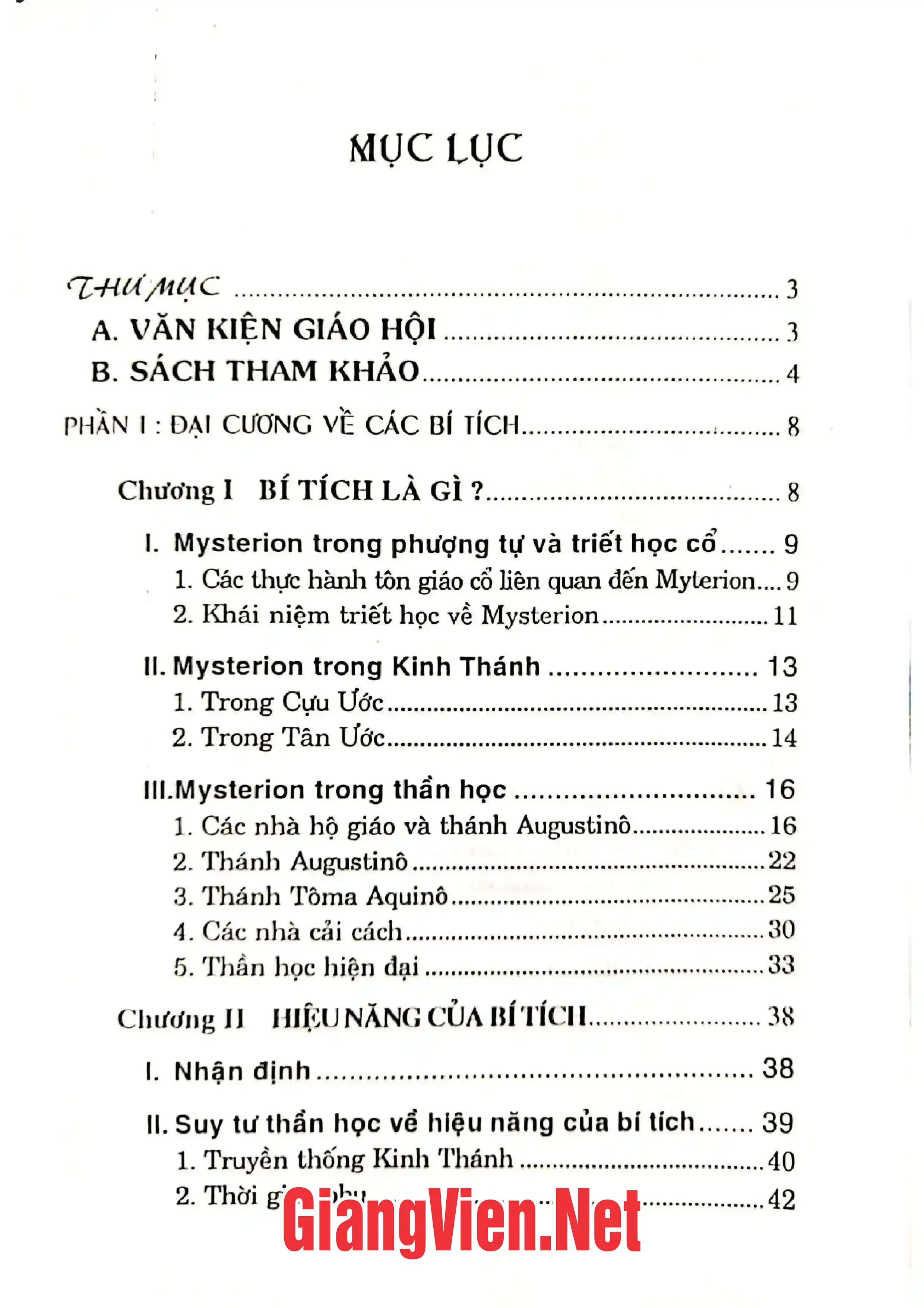 Ảnh minh họa nội dung cuốn sách: Tìm hiểu những vấn đề căn bản trong thần học bí tích Công giáo, Tập I