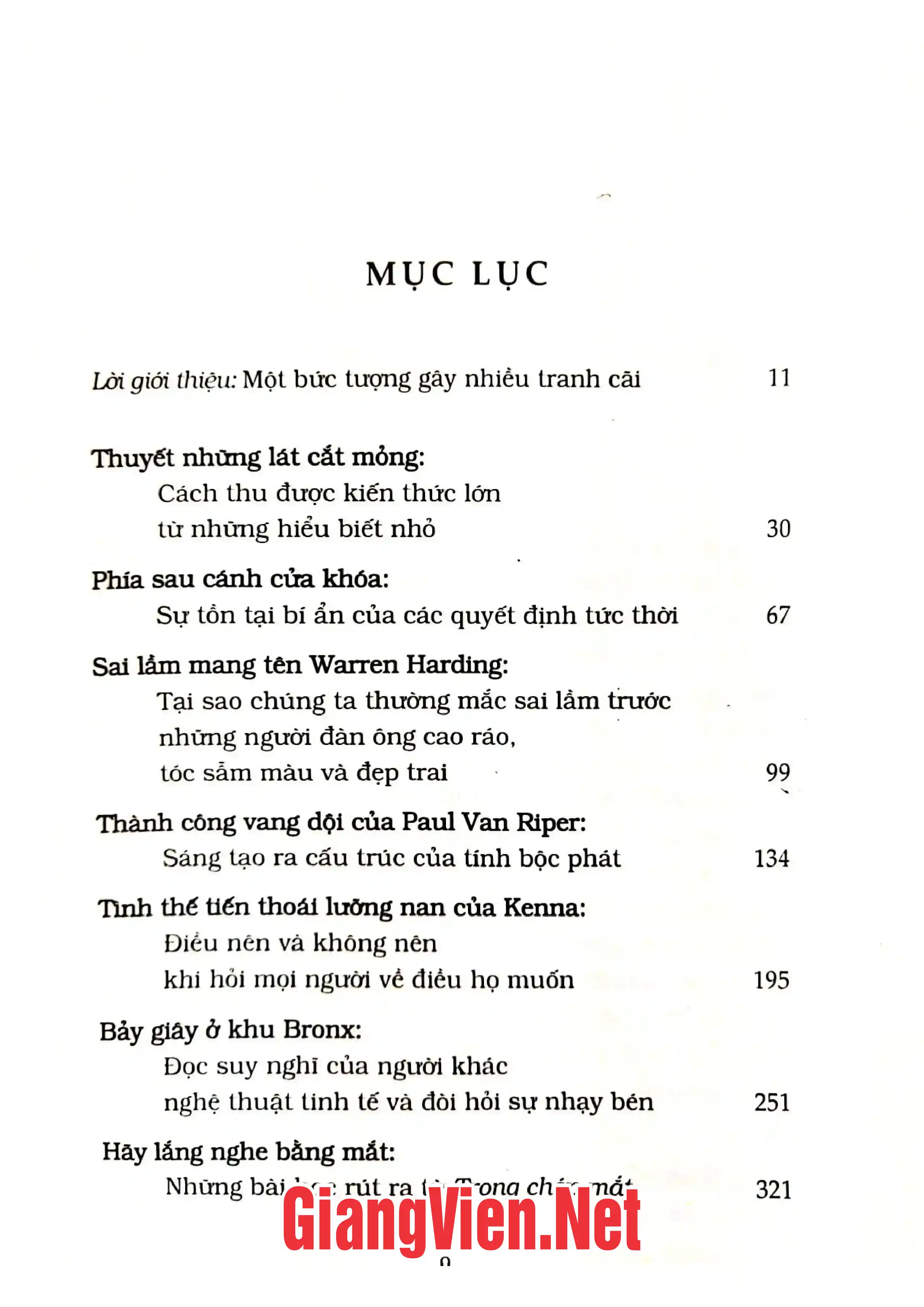 Ảnh minh họa nội dung cuốn sách: Trong chớp mắt, Sức mạnh của việc nghĩ mà không cần suy nghĩ