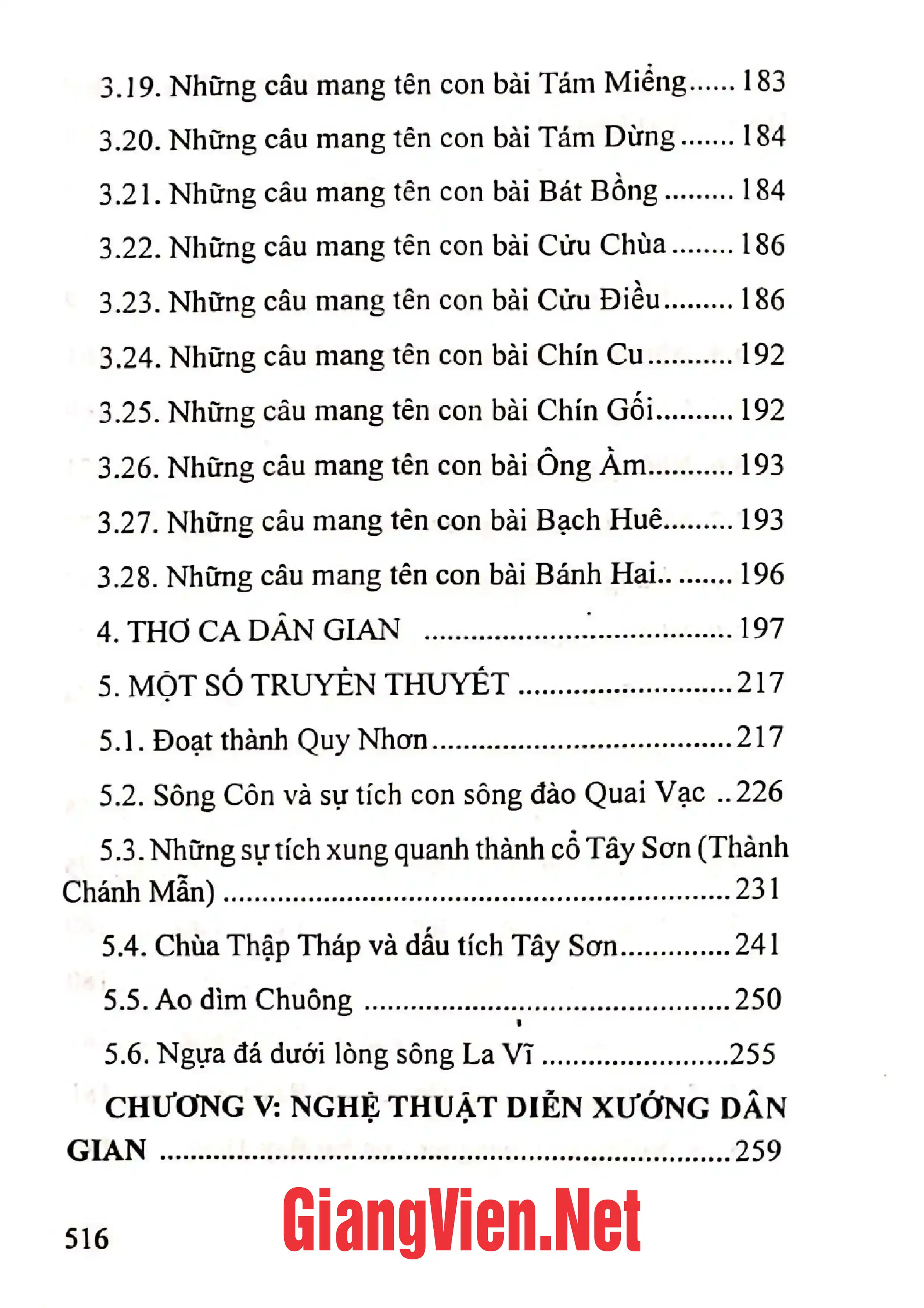 Mục lục chi tiết trang 3 sách Làng ven thành