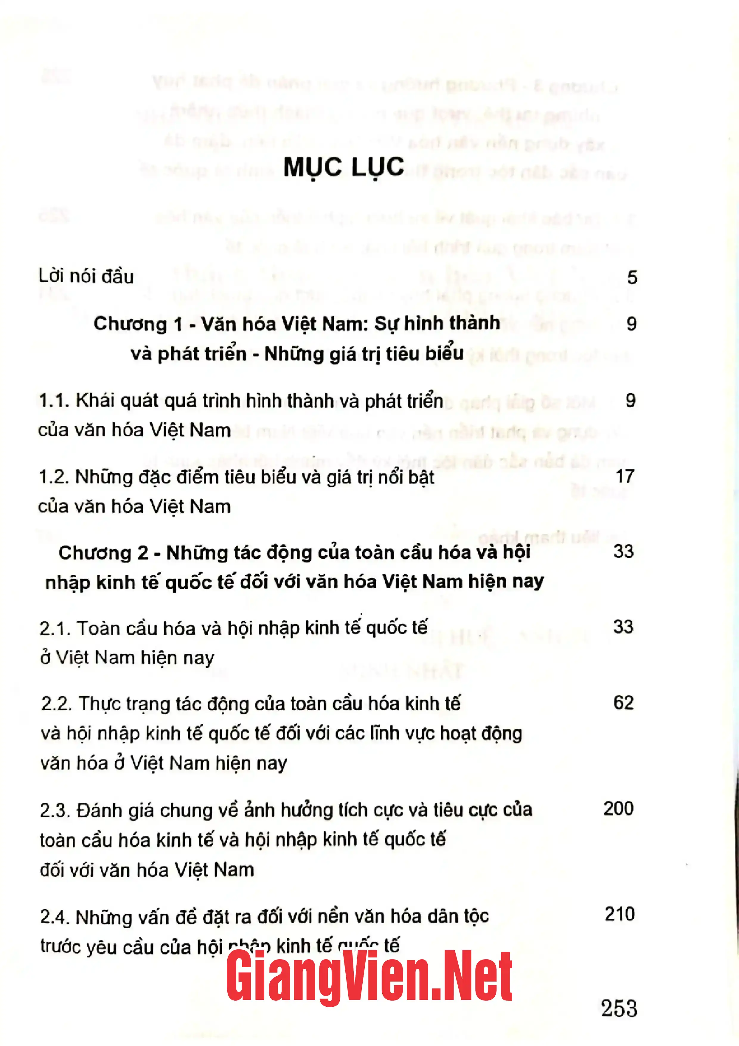 Trang bìa chính thức sách Những thách thức của văn hóa Việt Nam trong quá trình hội nhập kinh tế