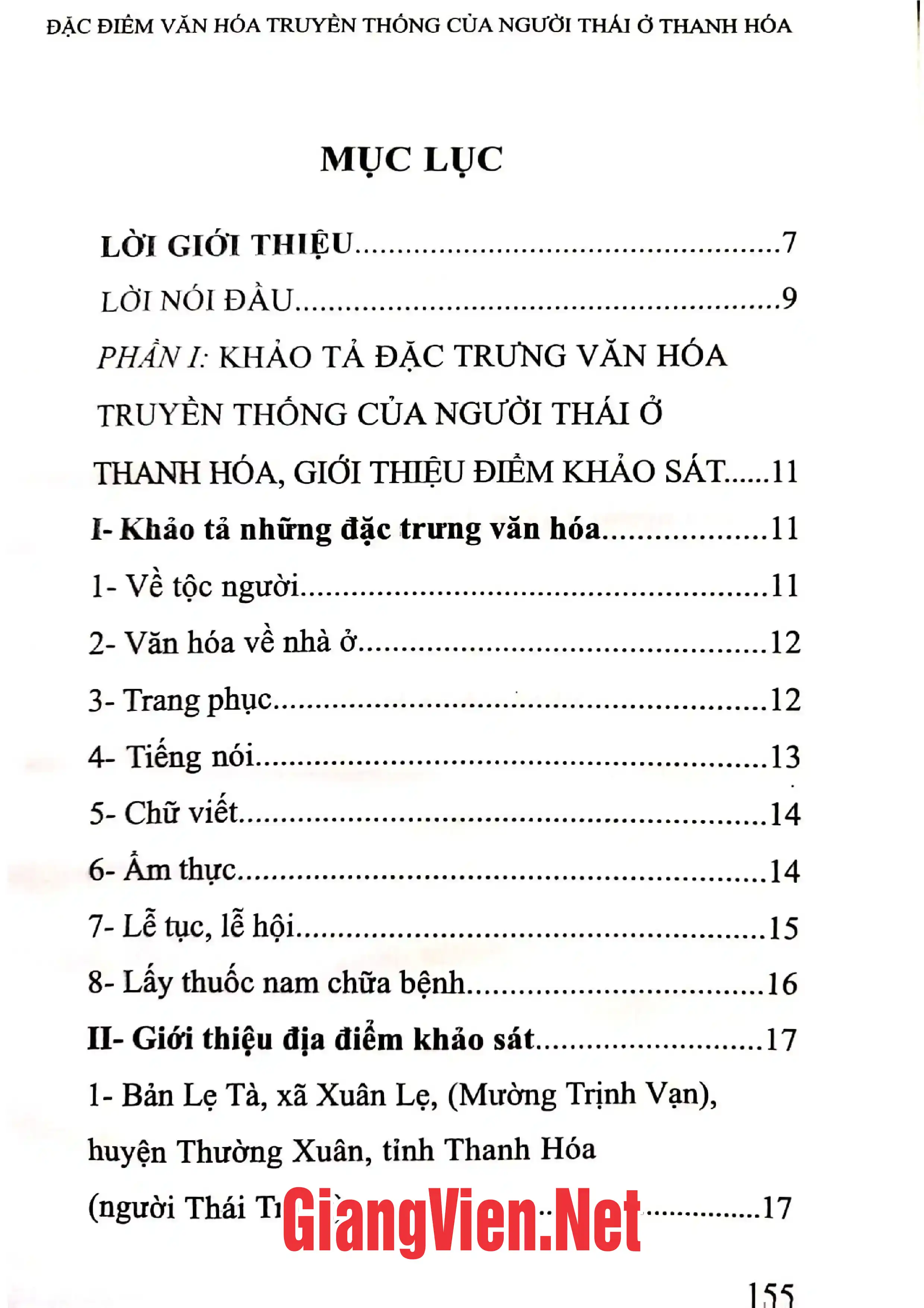 Trang bìa chính thức sách Đặc điểm văn hóa truyền thống của người Thái ở Thanh Hóa