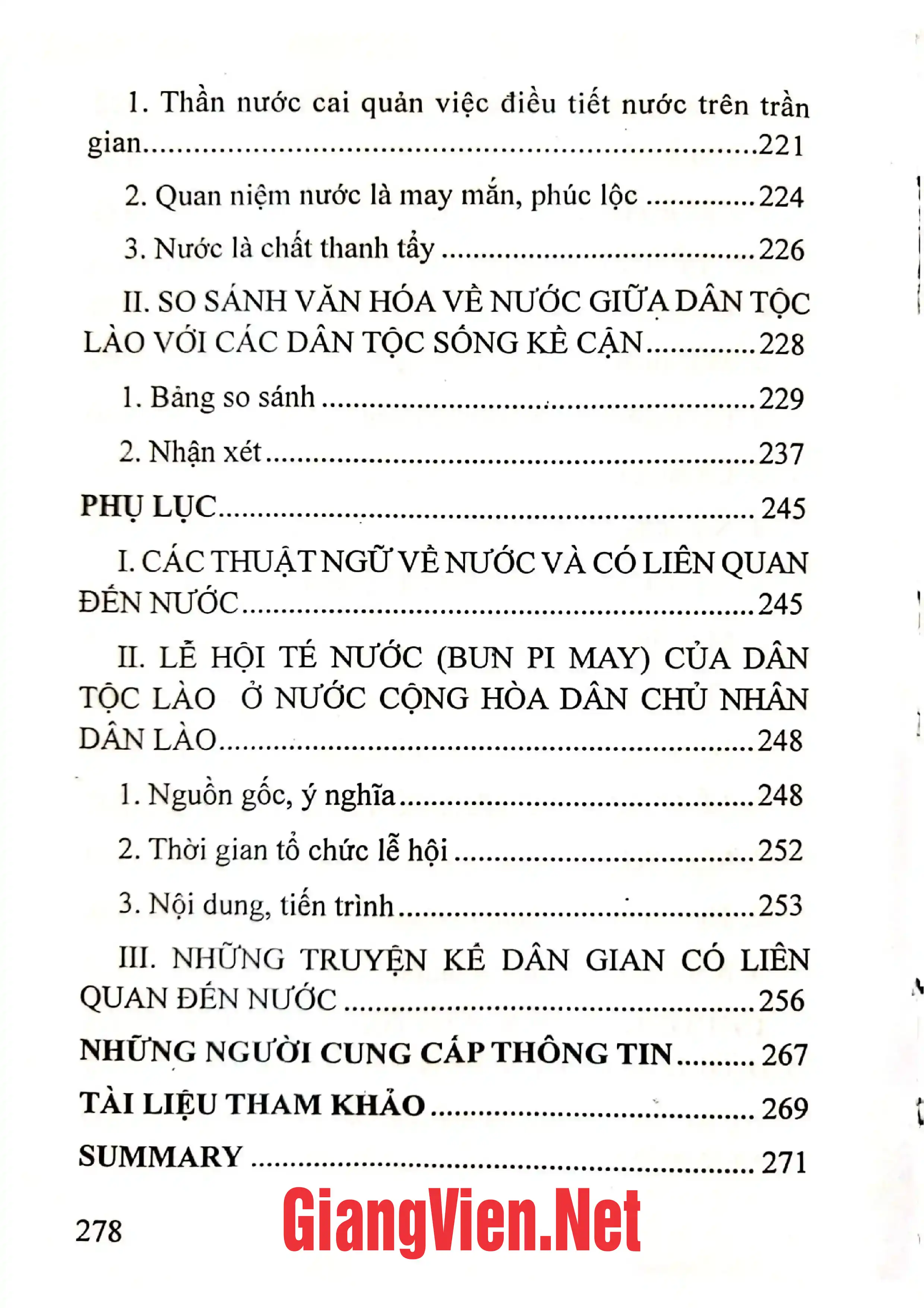 Nội dung mục lục và hình ảnh sách Tri thức dân gian về nước của người Lào ở tỉnh Điện Biên - Trang 5
