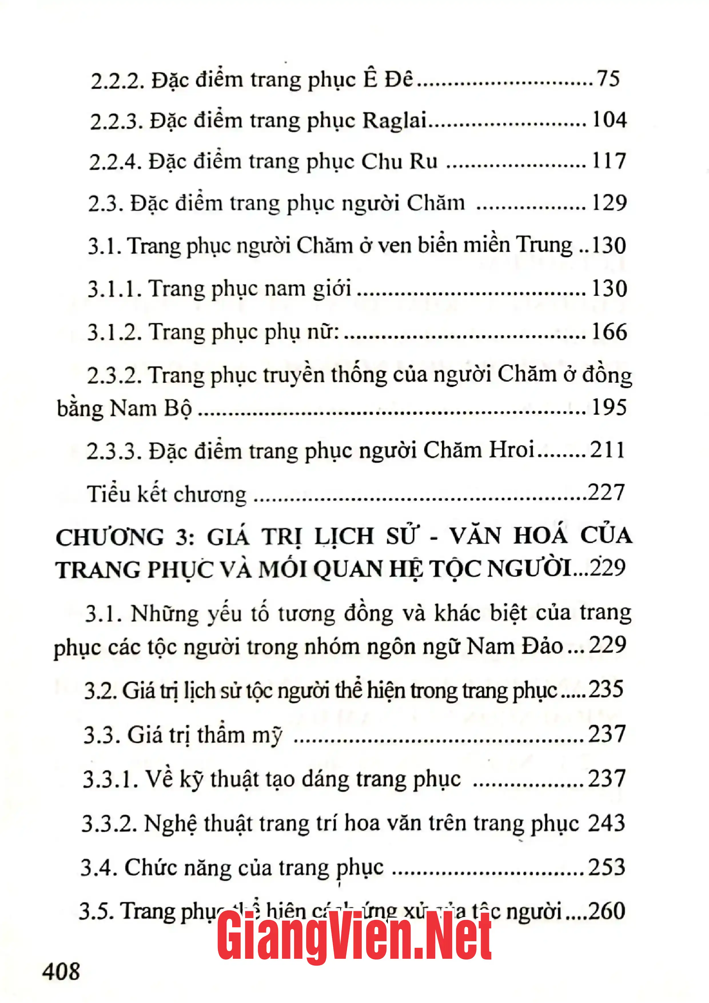 Mục lục chi tiết trang 1 sách Trang phục truyền thống các tộc người nhóm ngôn ngữ Nam Đảo và việc bảo tồn giá trị văn hóa trang phục