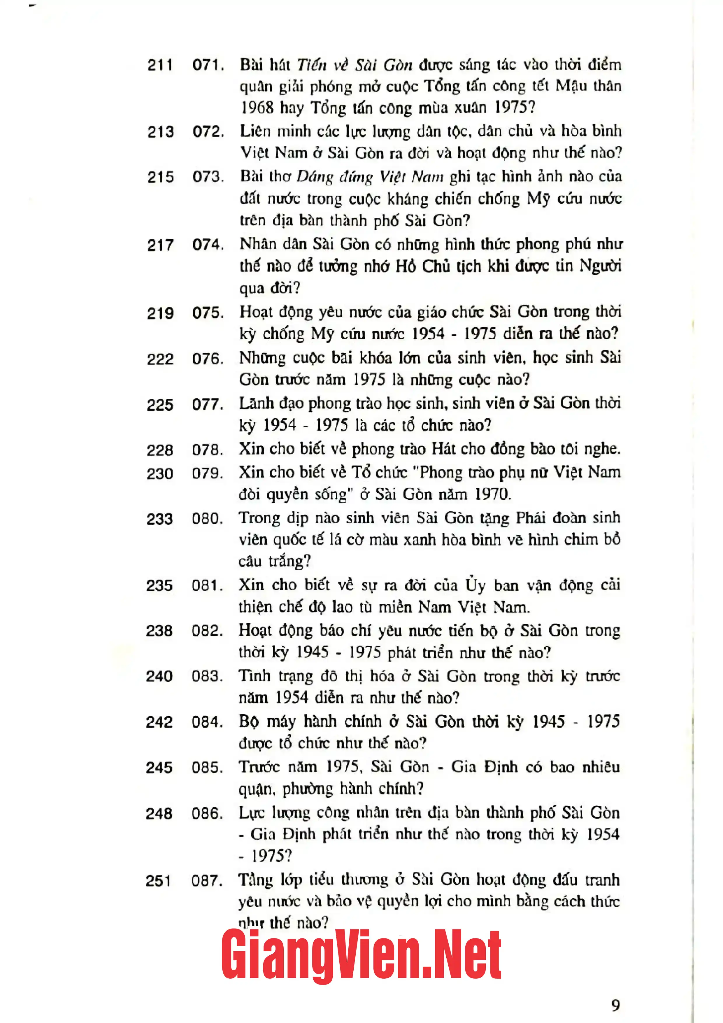 Nội dung trang phụ bản giới thiệu sách Lịch sử Sài Gòn thời kỳ 1945-1975