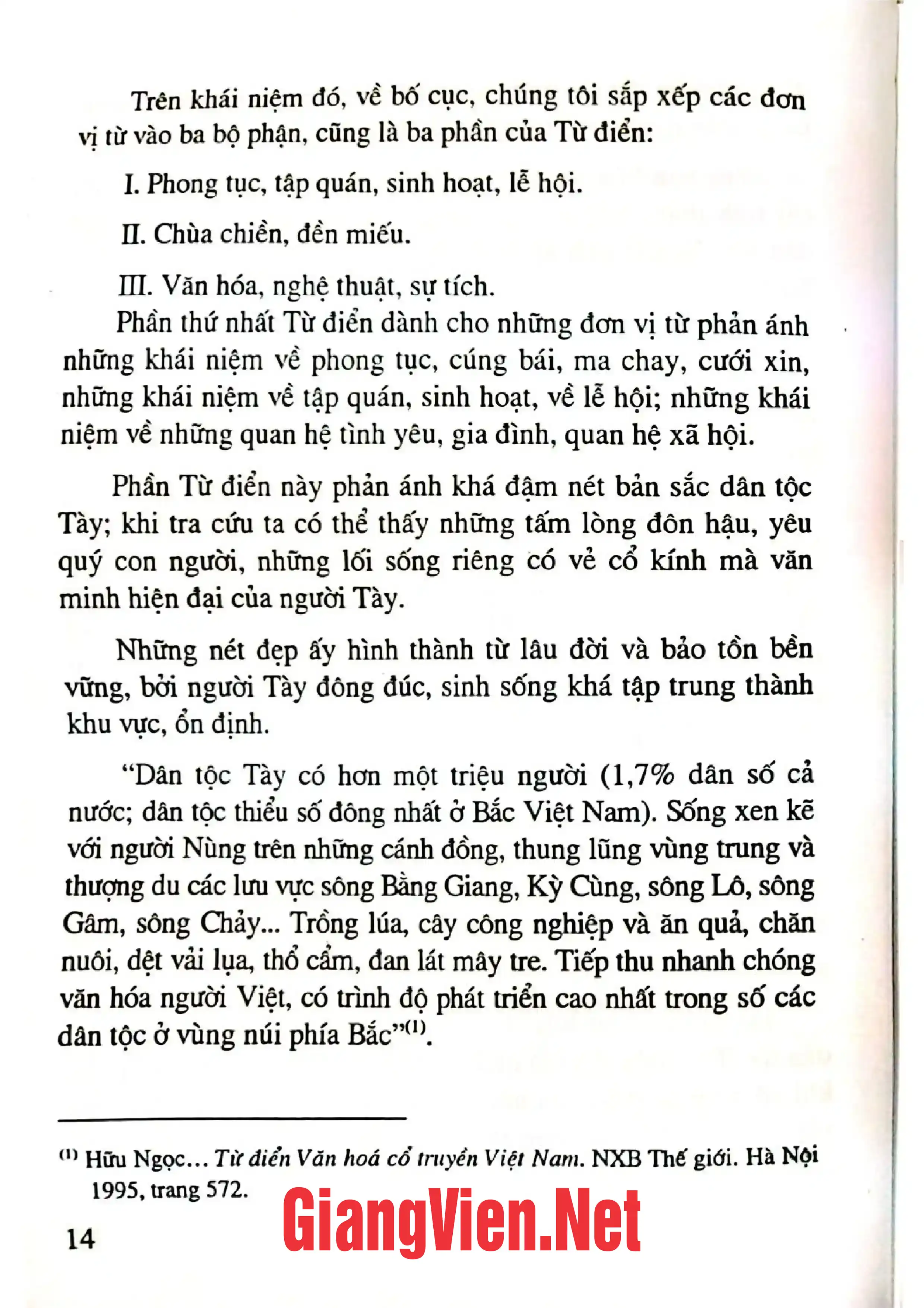 Mục lục chi tiết trang 3 sách Từ điển văn hóa cổ truyền dân tộc Tày