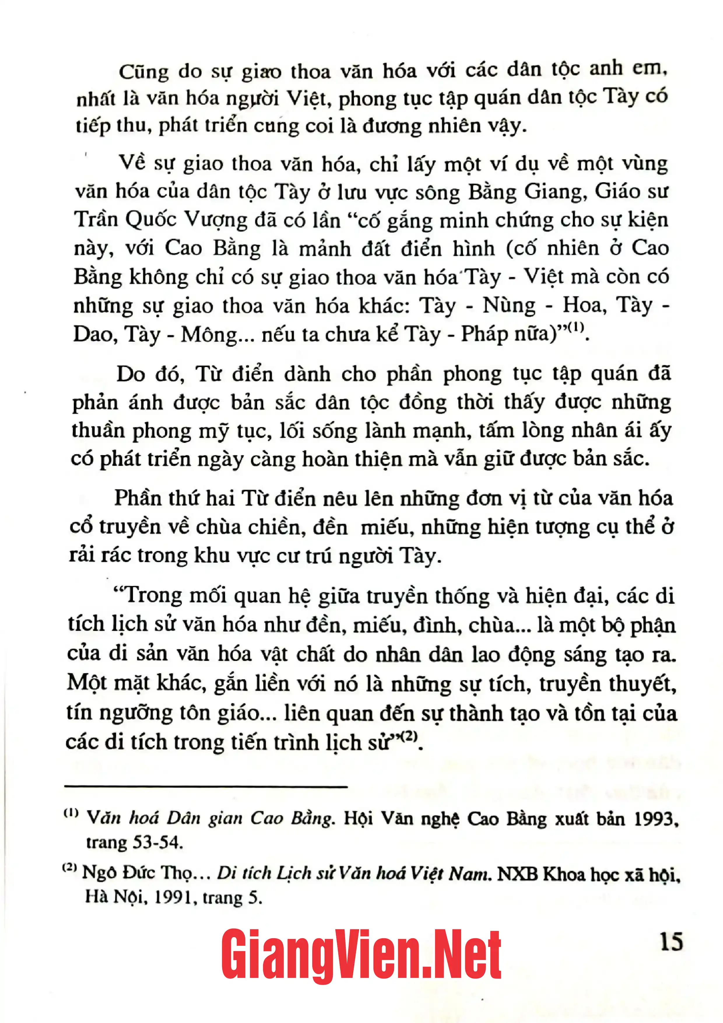 Nội dung trang phụ bản giới thiệu sách Từ điển văn hóa cổ truyền dân tộc Tày