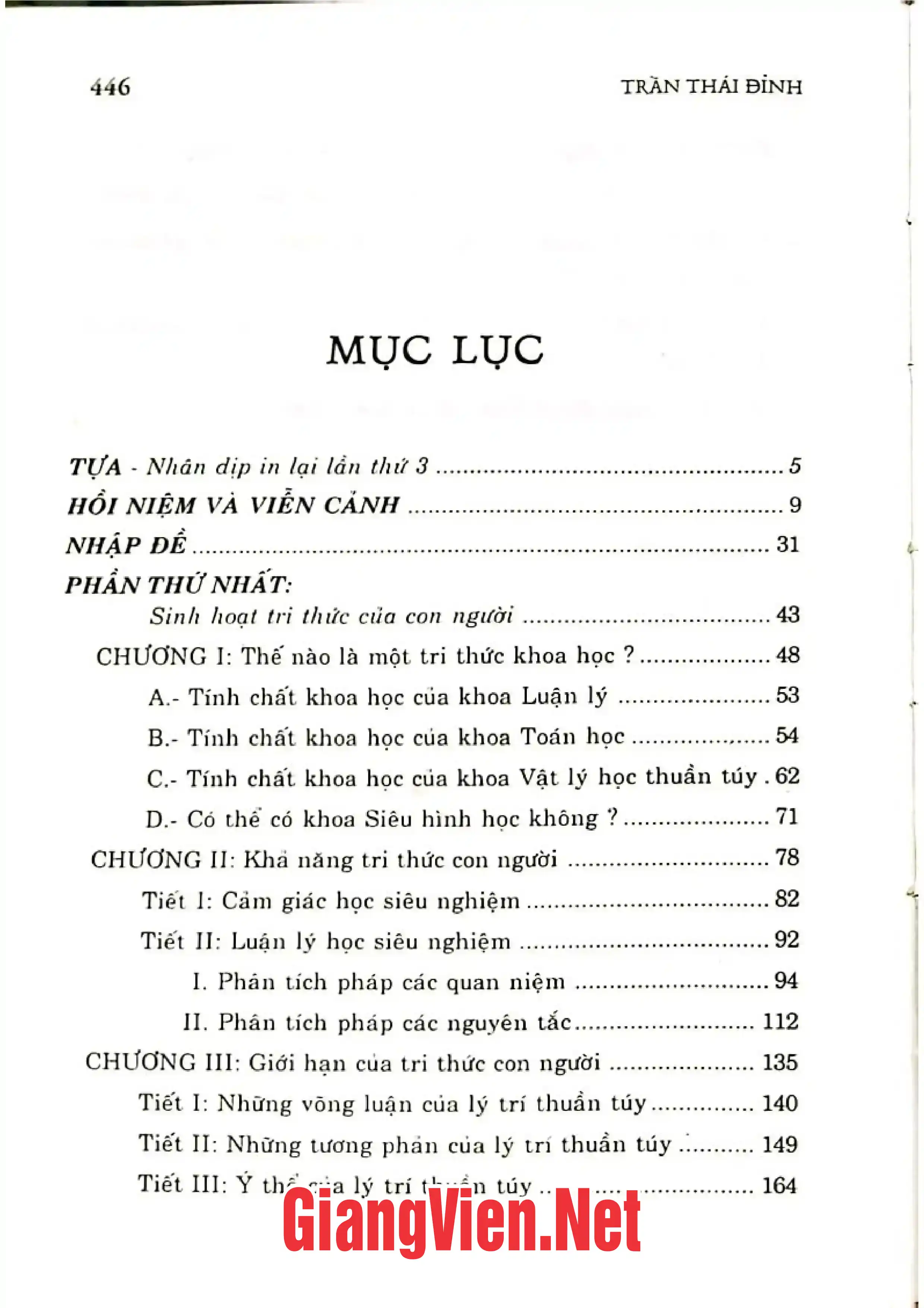 Trang bìa chính thức sách Triết học Kant