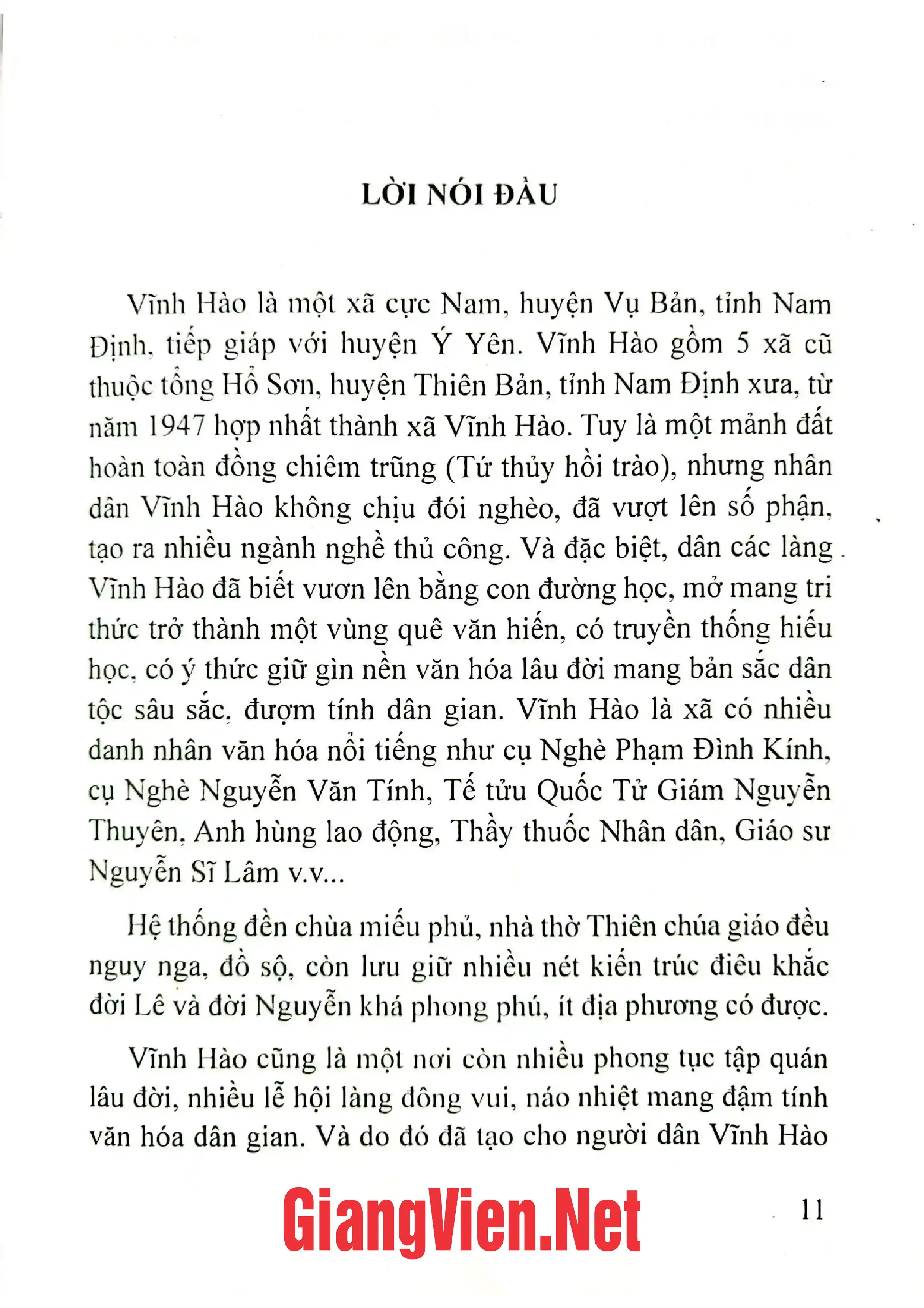 Ảnh minh họa nội dung cuốn sách: Địa chí văn hóa xã Vĩnh Hảo