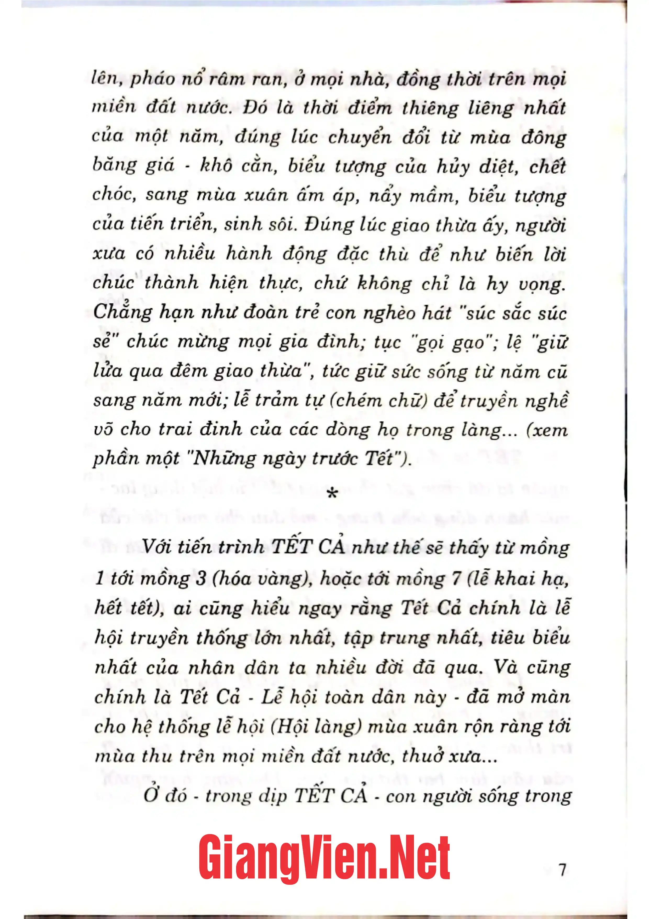 Nội dung trang phụ bản giới thiệu sách Tết cổ truyền người Việt, Giải nhất, tặng thưởng của Hội Văn Nghệ Dân Gian Việt Nam - 1993